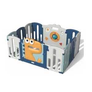 Babify Detská ohrádka s modulárnou konštrukciou, odolná voči poveternostným vplyvom, skladacia a protišmyková pre vonkajšie/interiérové použitie