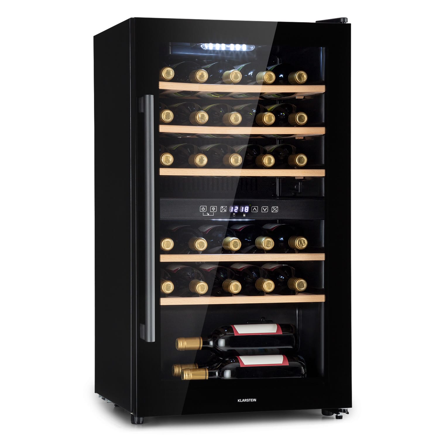 Klarstein Barossa 29 Duo, vinotéka, 80 l, 29 fliaš, 2 zóny, ovládanie tlačidlom