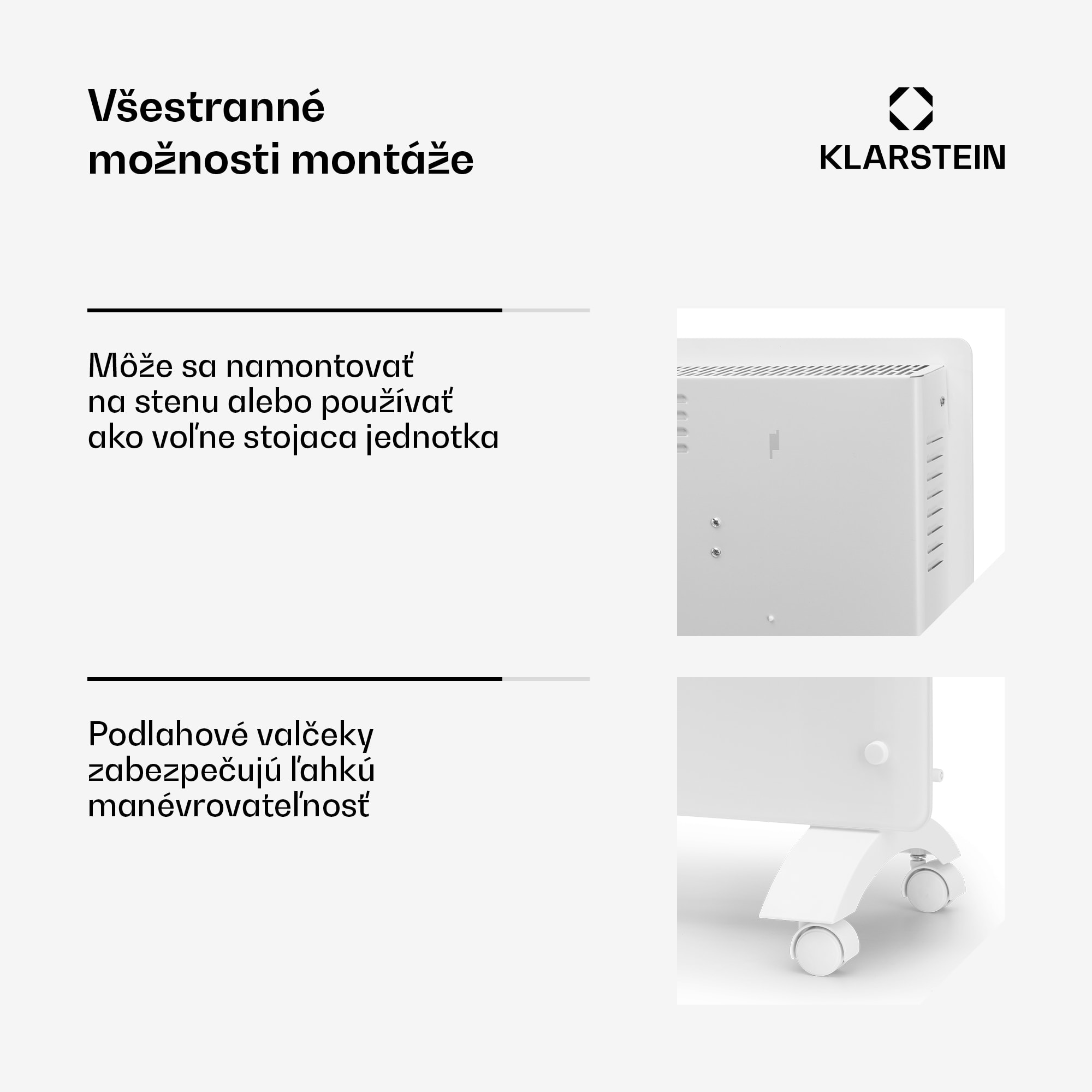 Klarstein Bansin Crystal Smart, konvektor, 2500 W, 5 - 50 °C, ovládanie cez aplikáciu – Obrázok 4