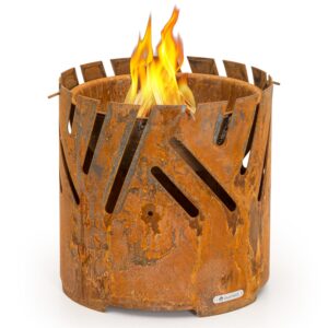 Blumfeldt Crown, ohnisko 3 v 1, Ø 46 cm, odolné voči vode a mrazu, grilovacia doska, grilovací rošt, bambusová doska