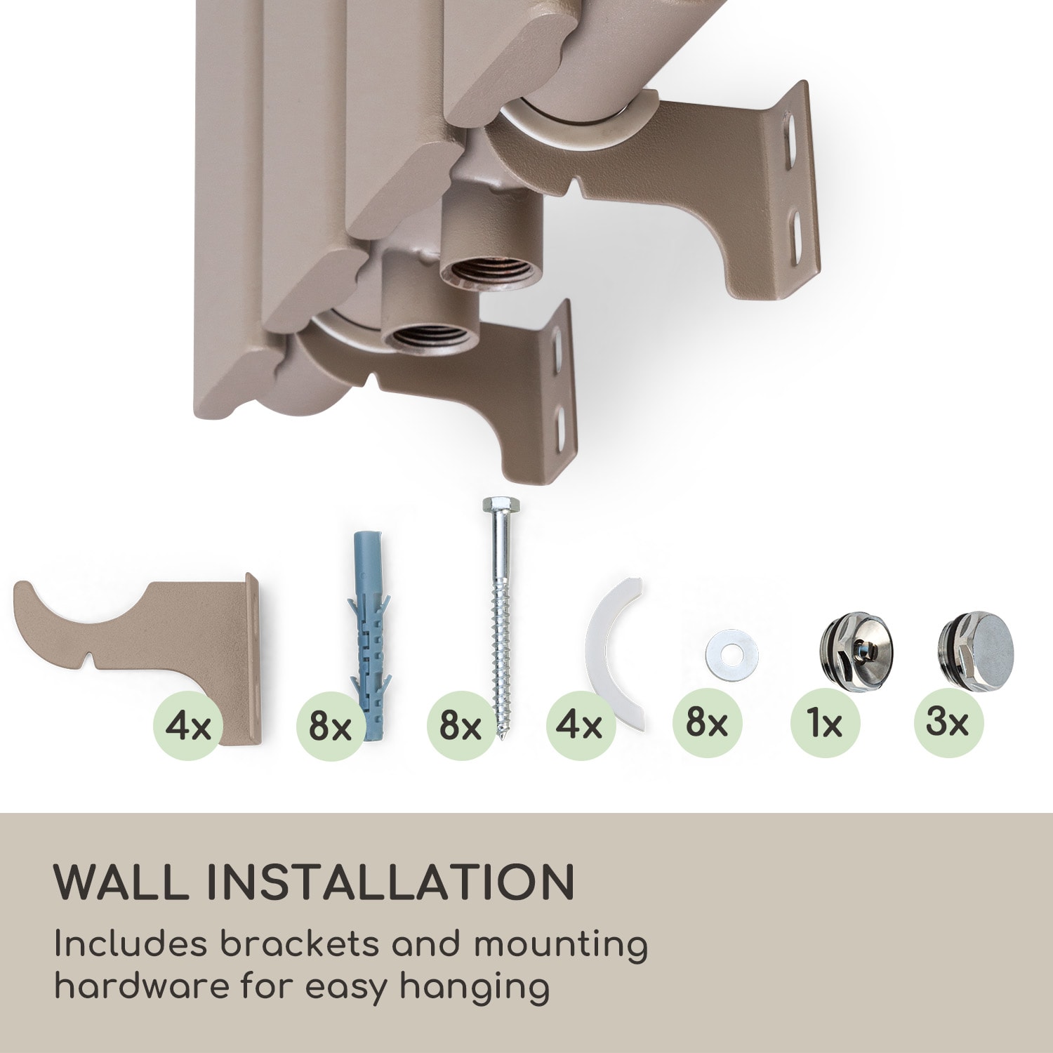 Blumfeldt Ontario, radiátor, 120 x 30, 380 W, inštalácia na stenu – Obrázok 3