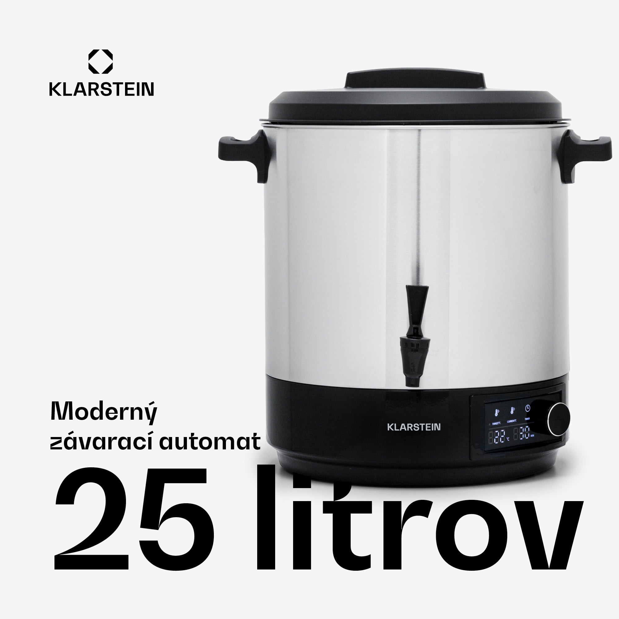 Klarstein Abbey 25, zavárací hrniec, dávkovač nápojov, 25 l, 100 °C, 180 min, nehrdzavejúca oceľ – Obrázok 2