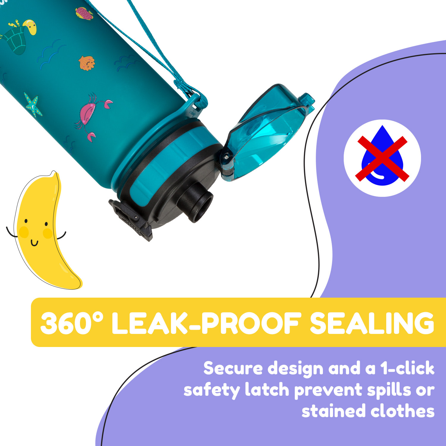 Klarstein Wakaba, fľaša na pitie, 400 ml, Tritan, BPA-free – Obrázok 3