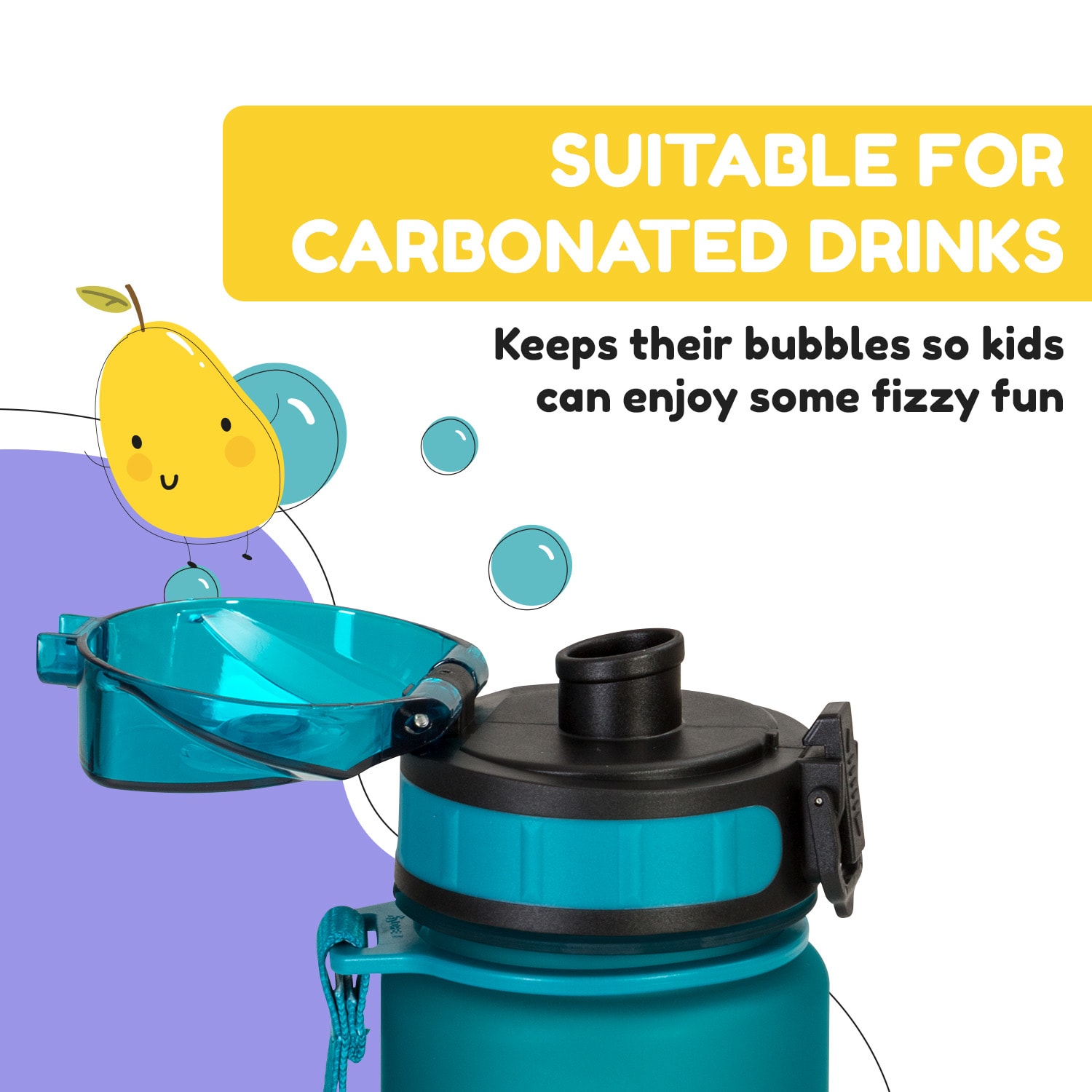 Klarstein Wakaba, fľaša na pitie, 400 ml, Tritan, BPA-free – Obrázok 5