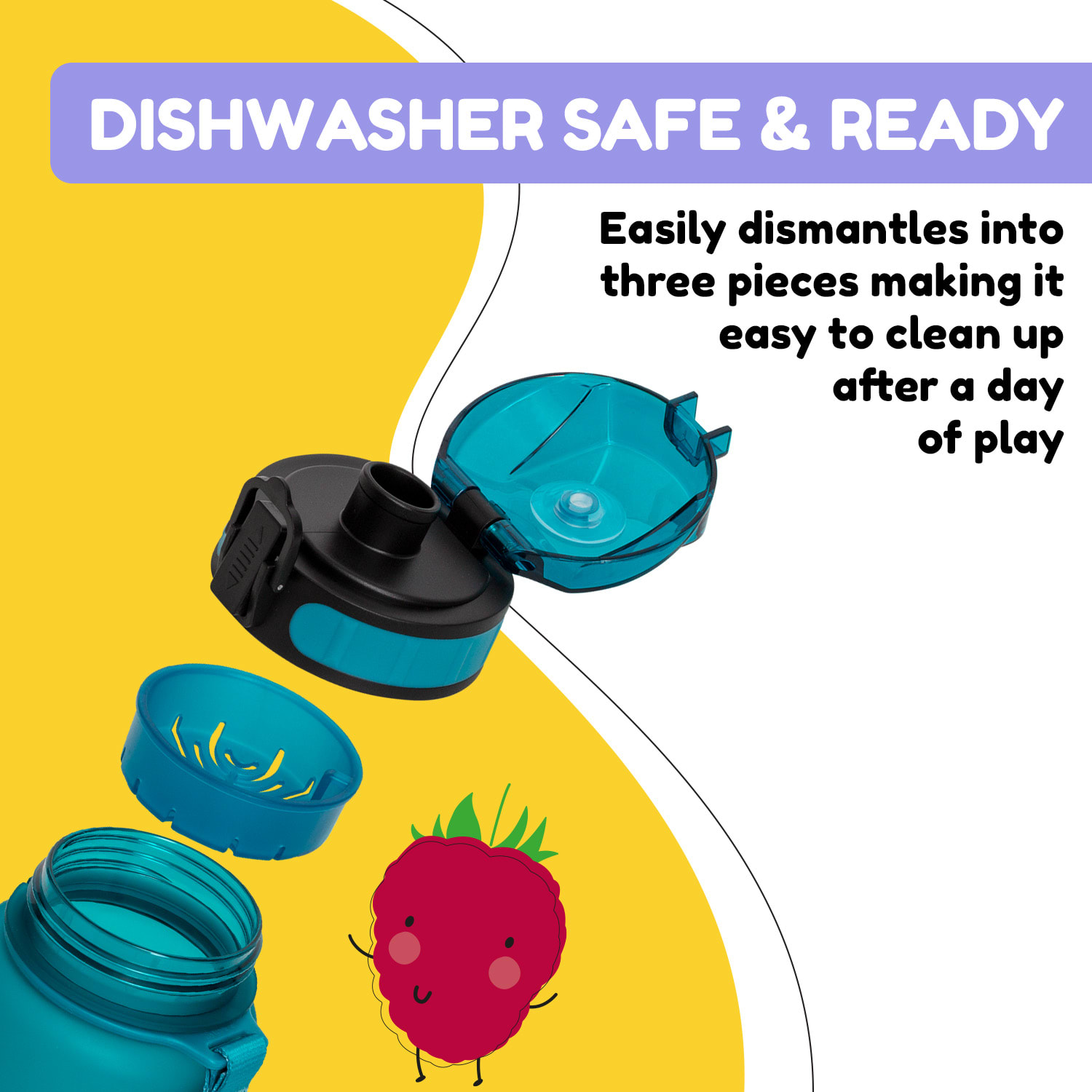 Klarstein Wakaba, fľaša na pitie, 800 ml, Tritan, BPA-free – Obrázok 4