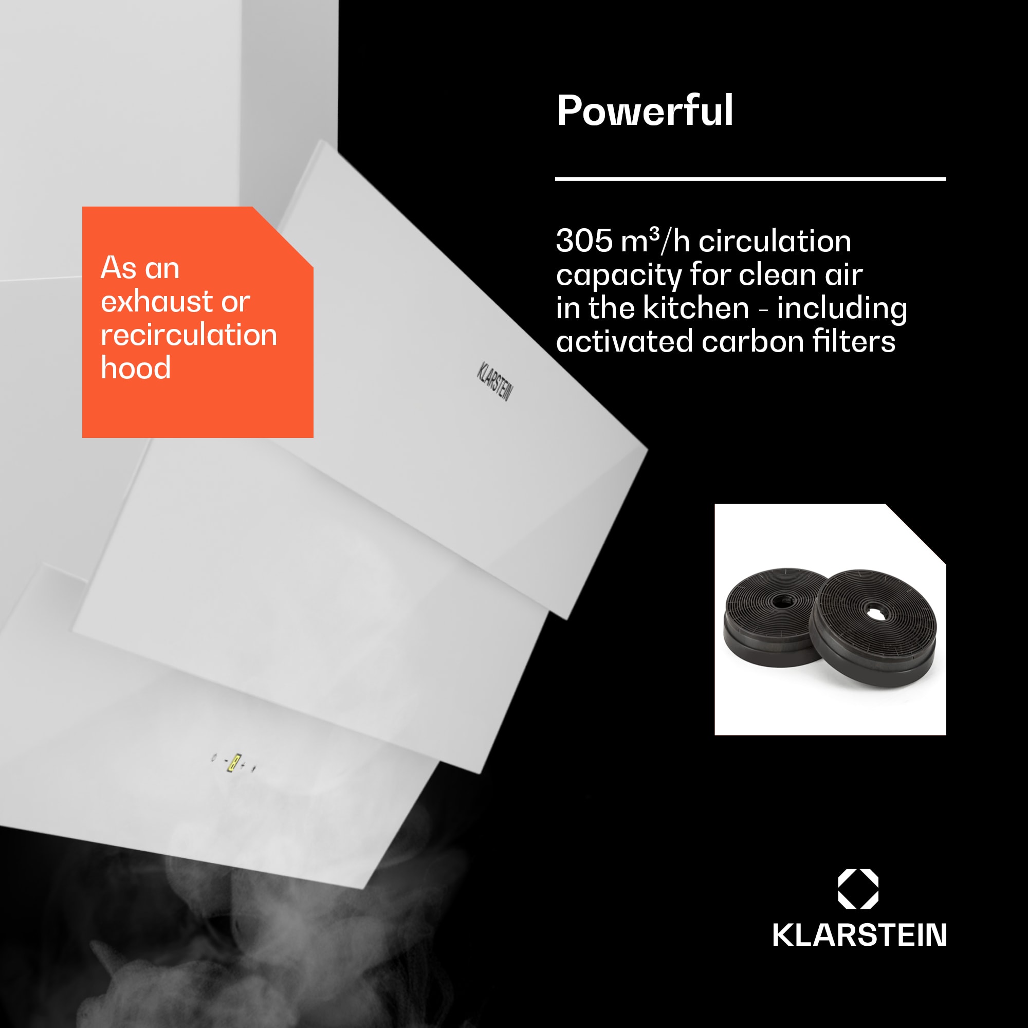 Klarstein Antonia 90, digestor 90 cm, 247 m³/h, dotykové ovládanie, EEK A++, sklo – Obrázok 3