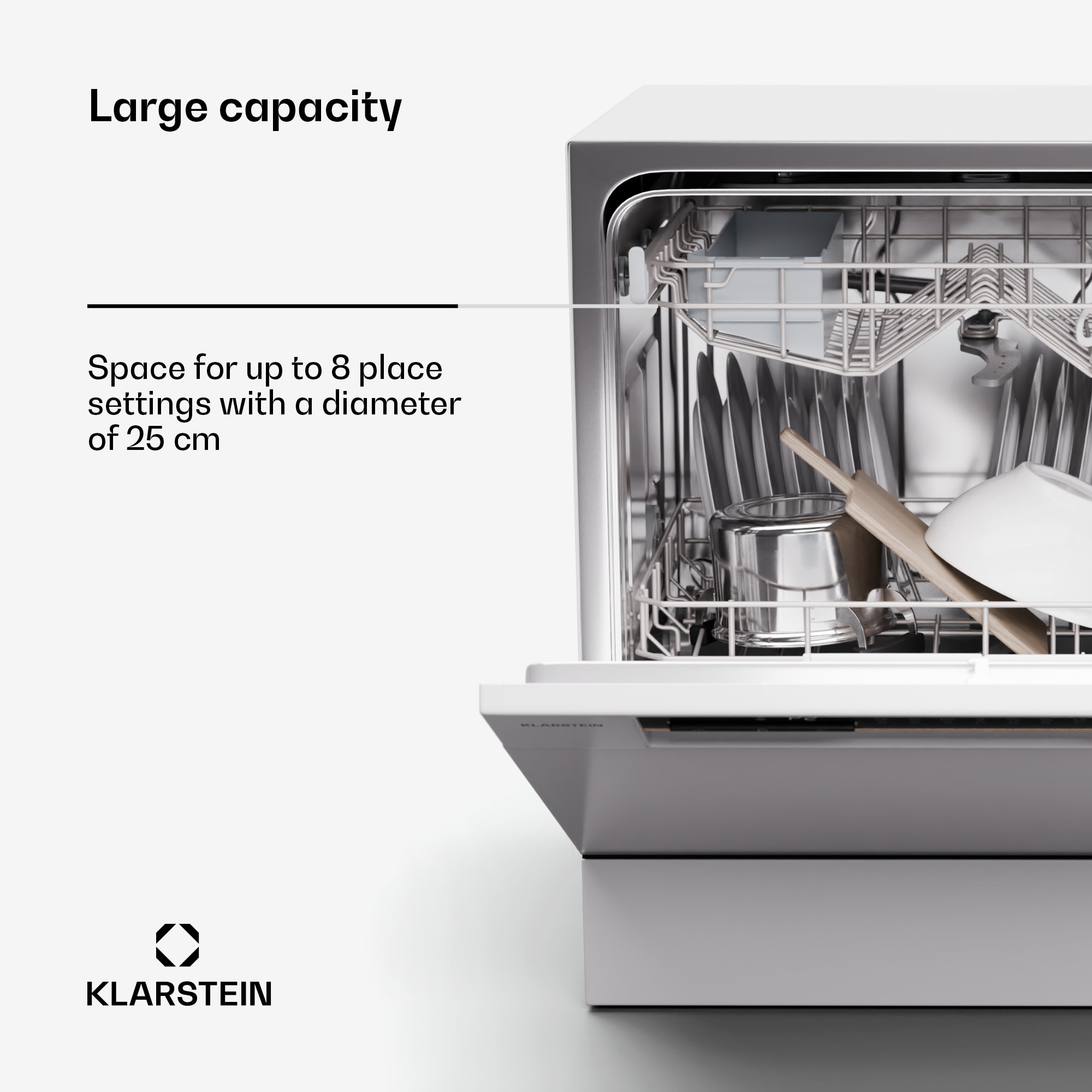 Klarstein Amazonia Eco 8, umývačka riadu – Obrázok 2