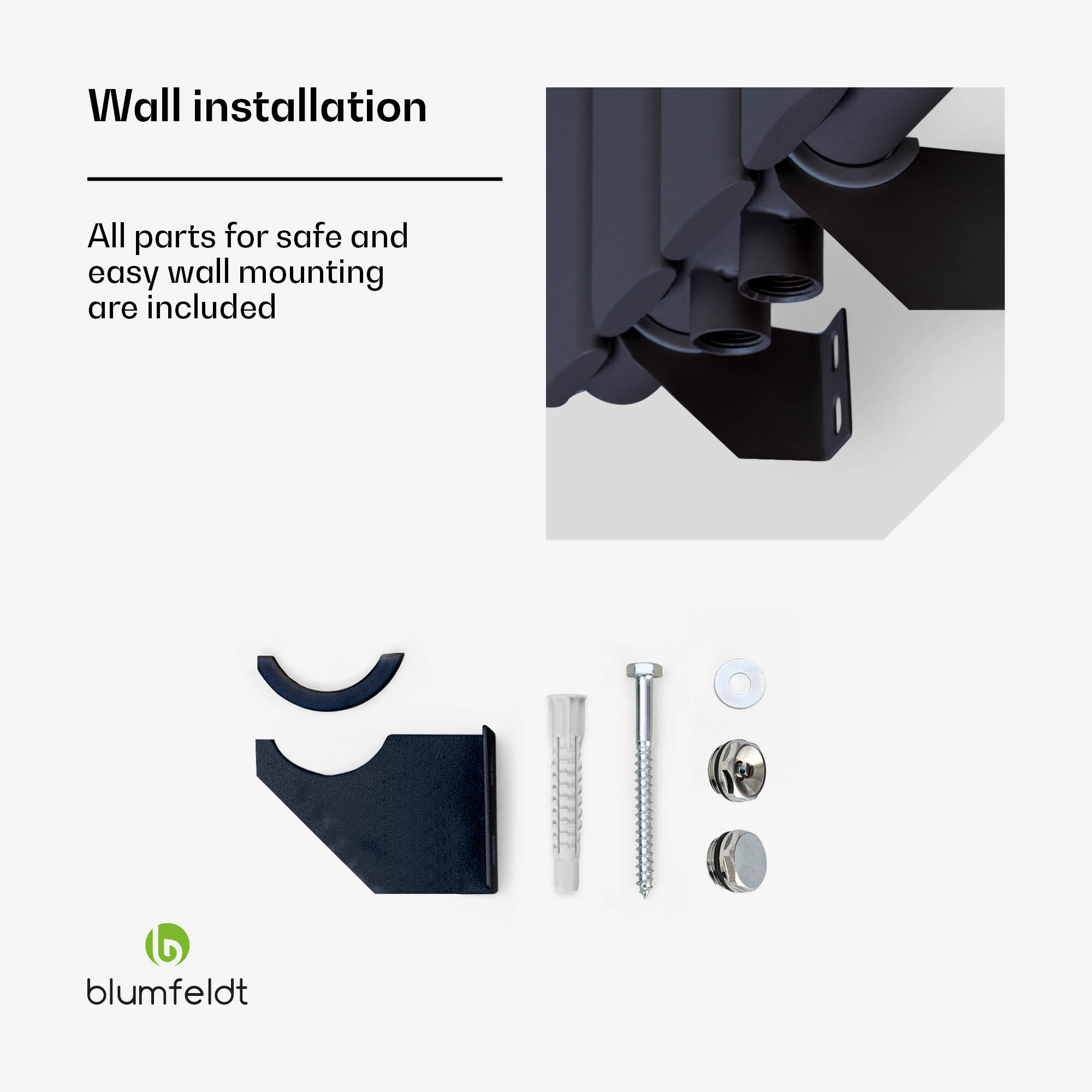 Blumfeldt Tallheo, 100 x 60, radiátor, rúrkový radiátor, 1445 W, teplá voda, 1/2 – Obrázok 4