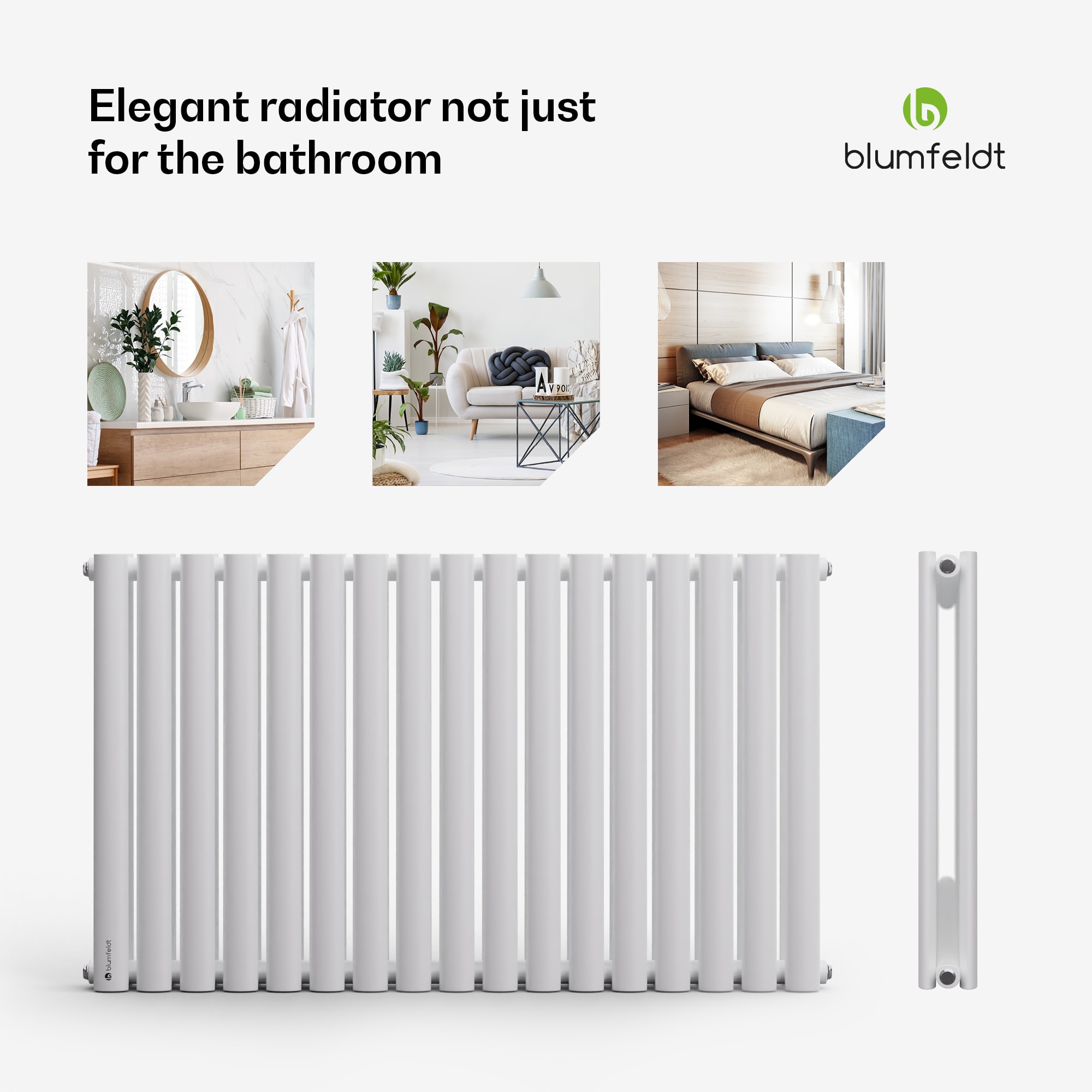 Blumfeldt Tallheo, 100 x 60, radiátor, rúrkový radiátor, 1445 W, teplá voda, 1/2 – Obrázok 2