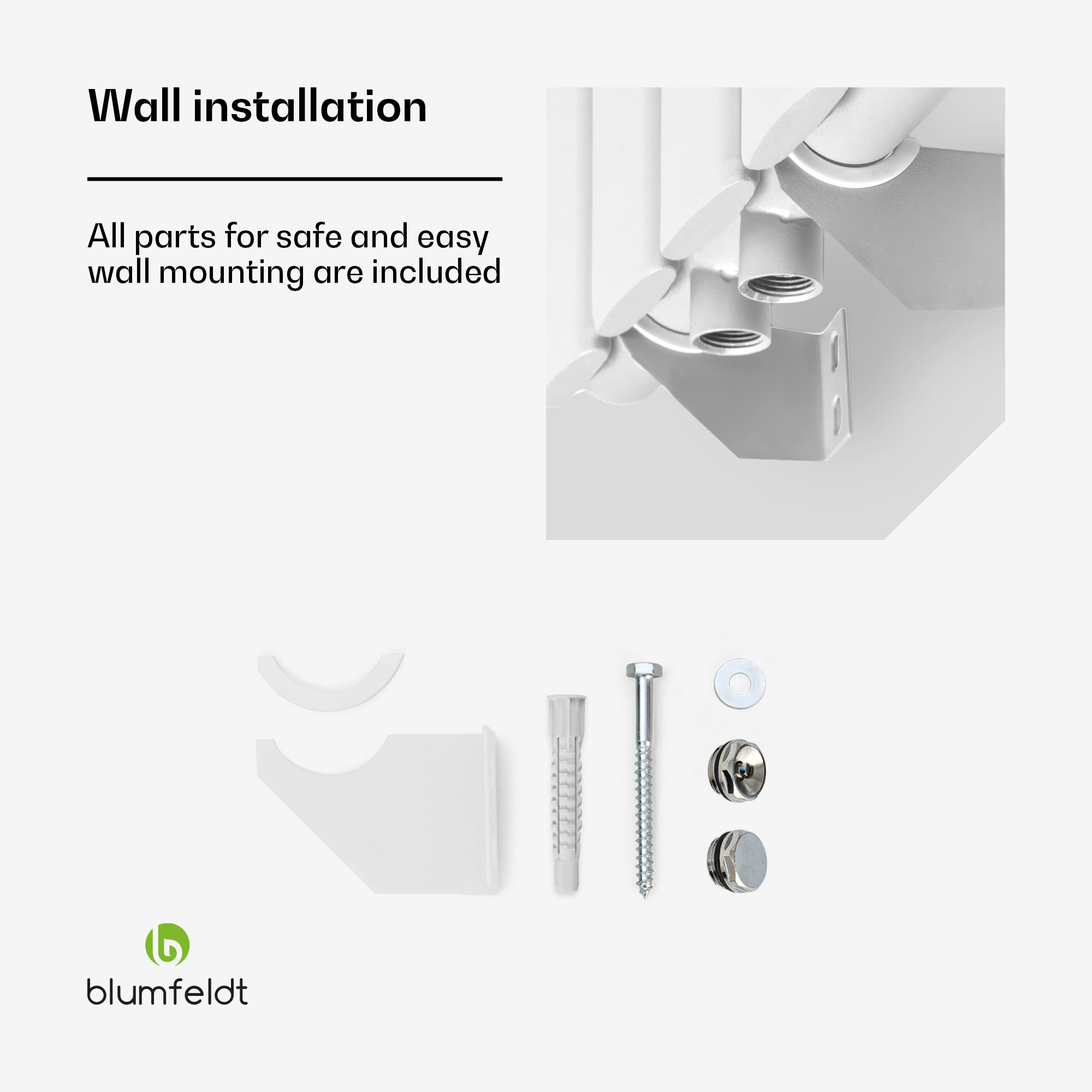 Blumfeldt Tallheo, 100 x 60, radiátor, rúrkový radiátor, 1445 W, teplá voda, 1/2 – Obrázok 4