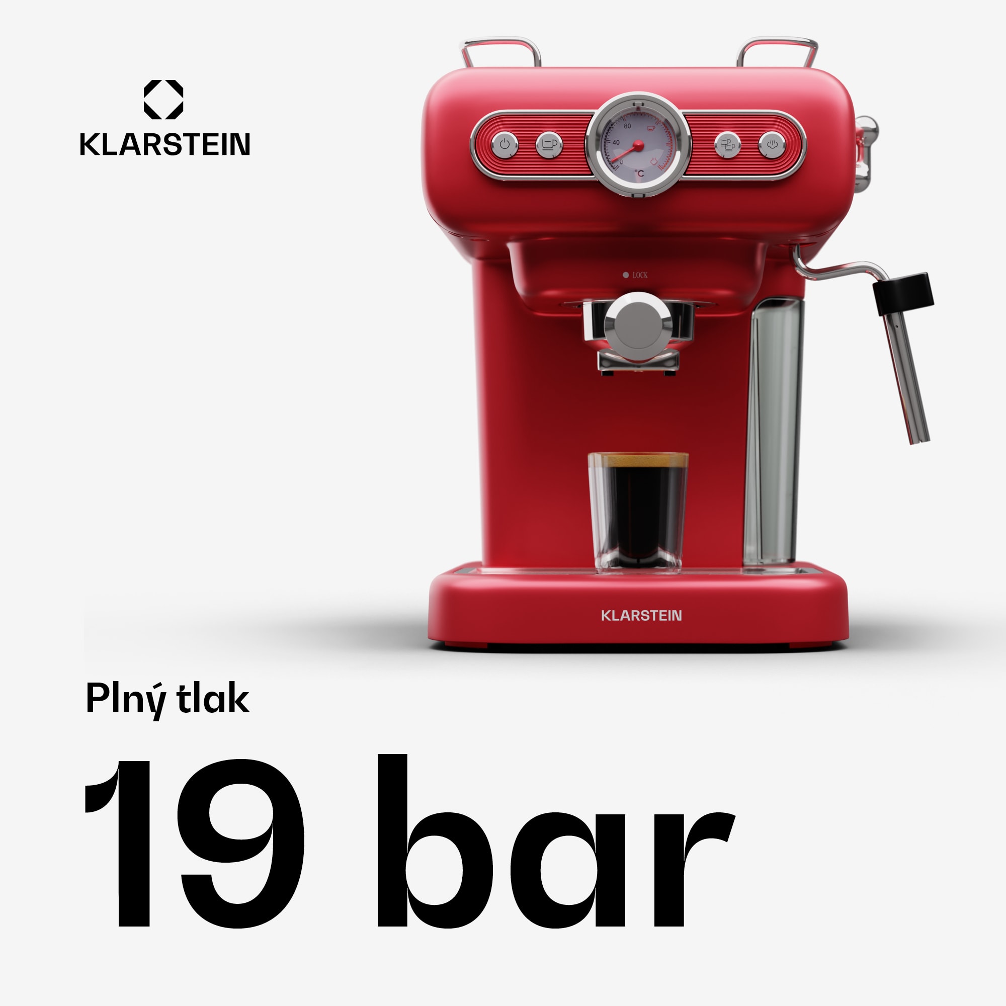 Klarstein Espressionata Evo, pákový kávovar, 950 W, 19 bar, 1,2 l – Obrázok 2