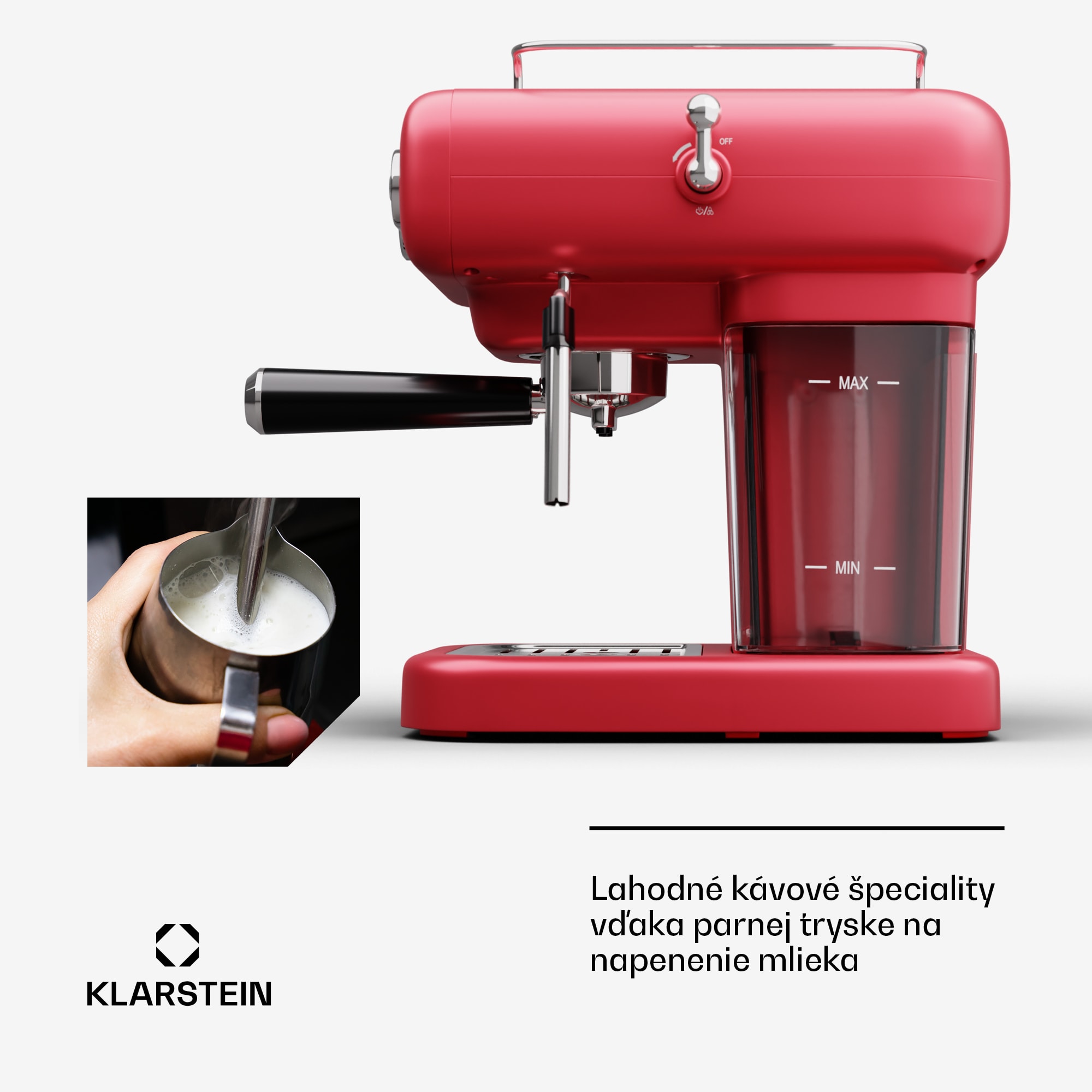 Klarstein Espressionata Evo, pákový kávovar, 950 W, 19 bar, 1,2 l – Obrázok 4