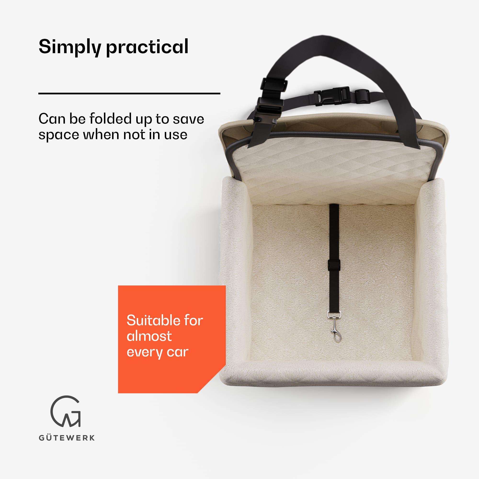 NA Rocky, autosedačka pre psa, polyester, bezpečnostný pás, možno zložiť, flexibilná – Obrázok 5