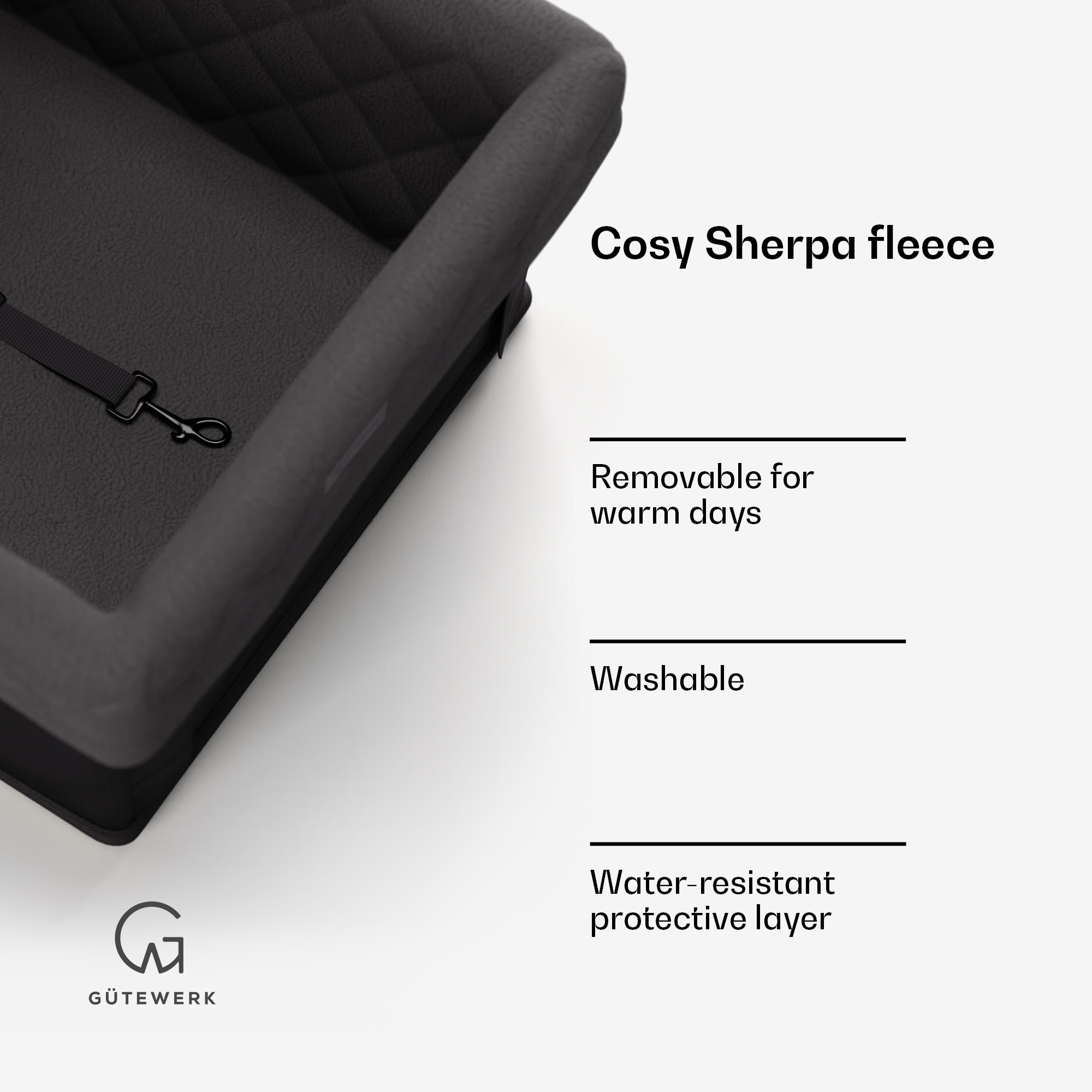 NA Rocky, autosedačka pre psa, polyester, bezpečnostný pás, možno zložiť, flexibilná – Obrázok 3