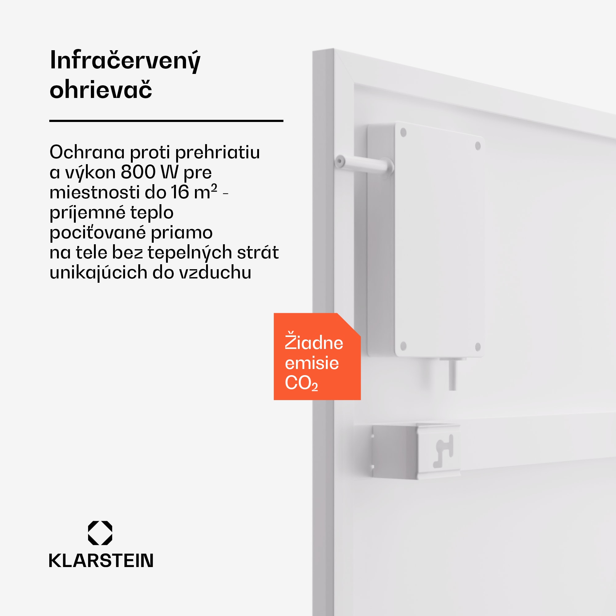 Klarstein Wonderwall Smart Bornholm, infražiarič, 60 x 100 cm, 800 W, aplikácia – Obrázok 3
