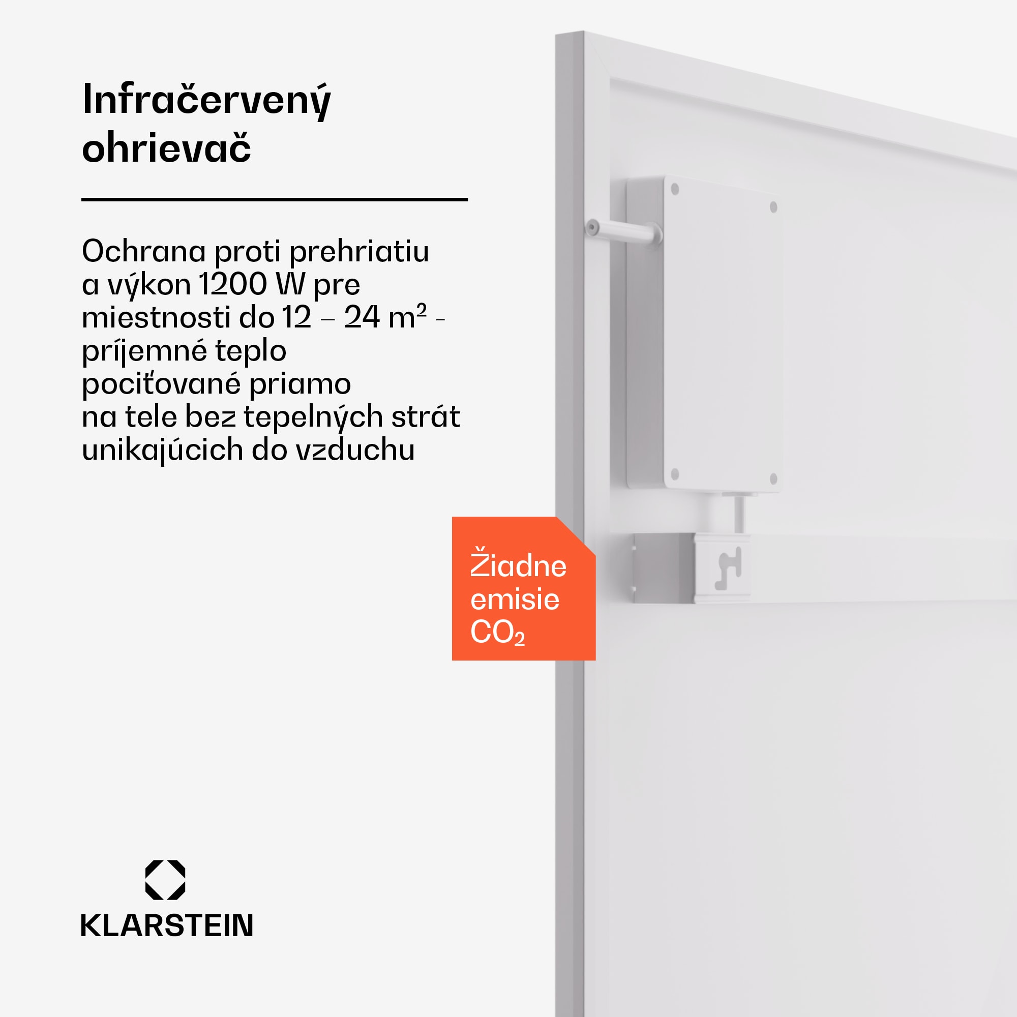 Klarstein Wonderwall Smart Bornholm, infražiarič, 60 x 120 cm, 1200 W, aplikácia – Obrázok 3