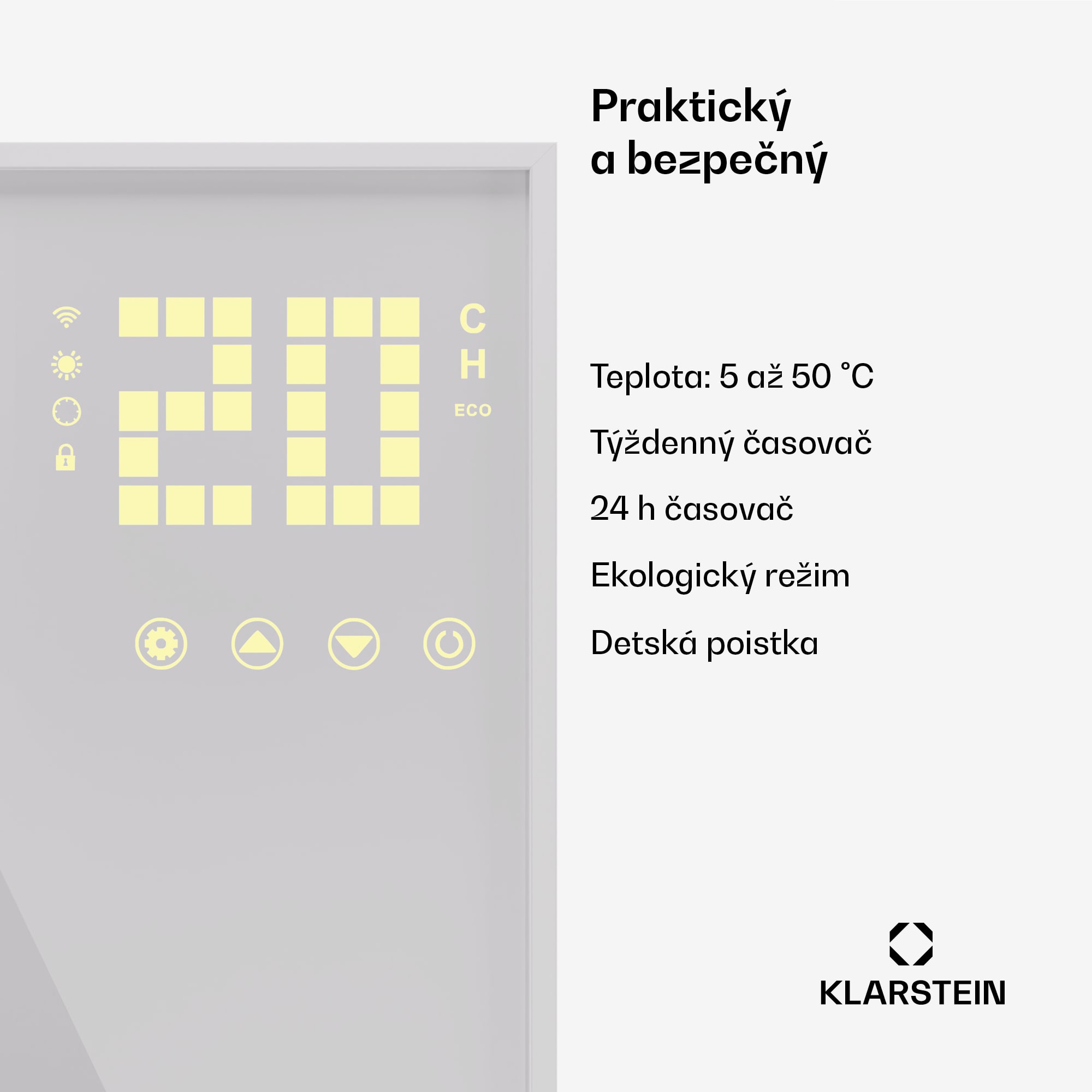 Klarstein Wonderwall Smart Bornholm, infražiarič, 60 x 120 cm, 1200 W, aplikácia – Obrázok 5