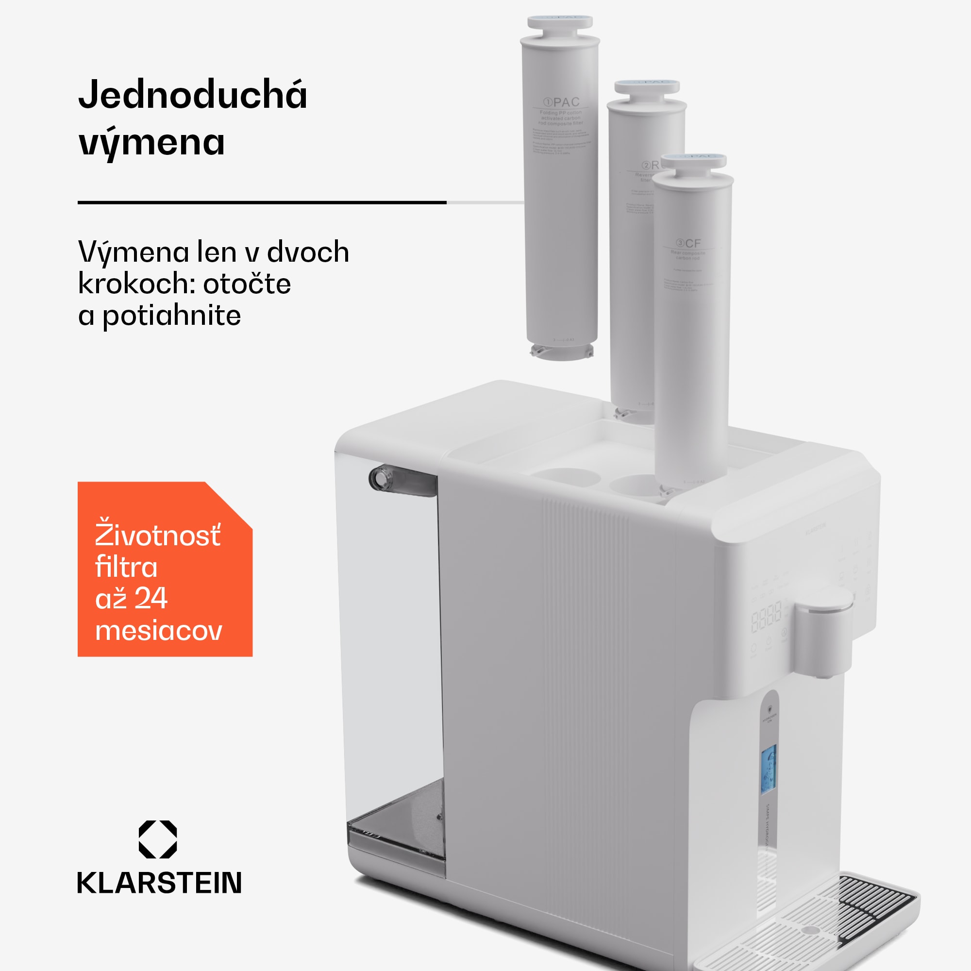 Klarstein AquaFina 200G RO filter, membránová technológia reverznej osmózy, úprava vody – Obrázok 3