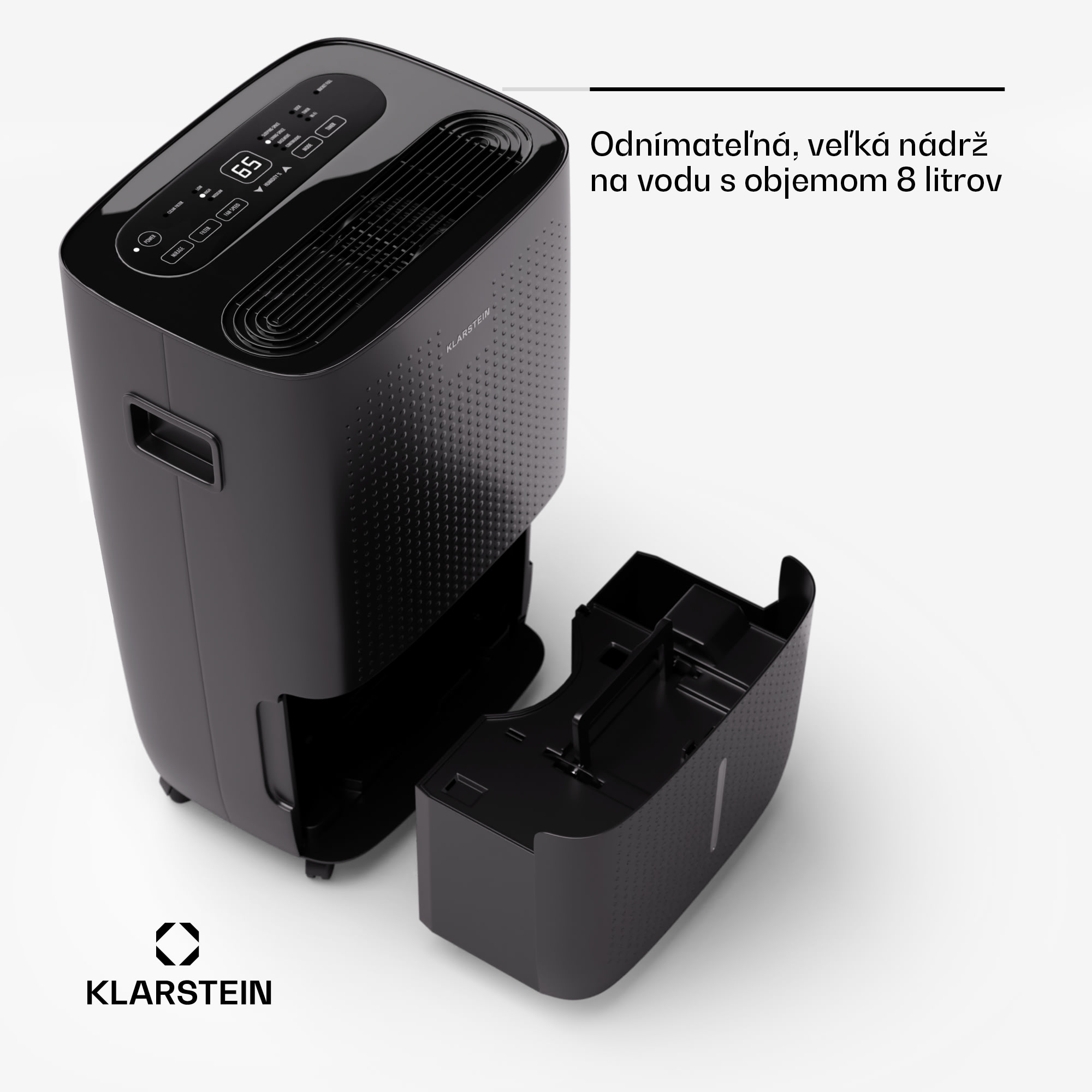 Klarstein DryFy Pro Connect 60 Smart, Odvlhčovač, WiFi, Kompresia, 60l/24h, 45-65 m² – Obrázok 5
