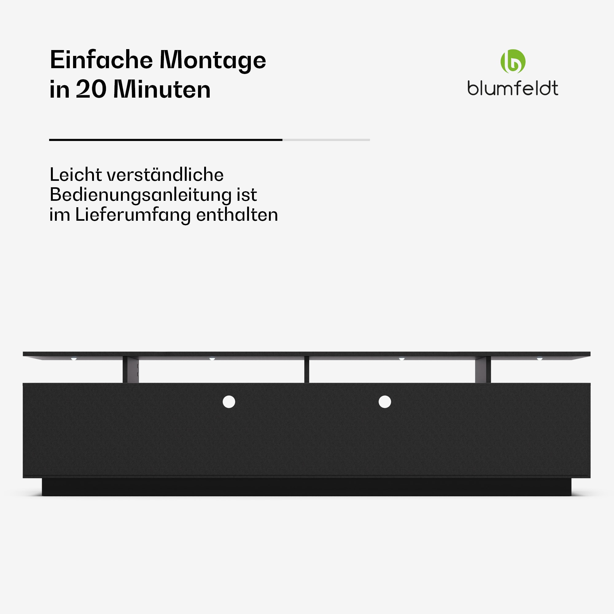 Blumfeldt Perth Lowboard TV skrinka, 195 x 44 x 50 cm, LED – Obrázok 5