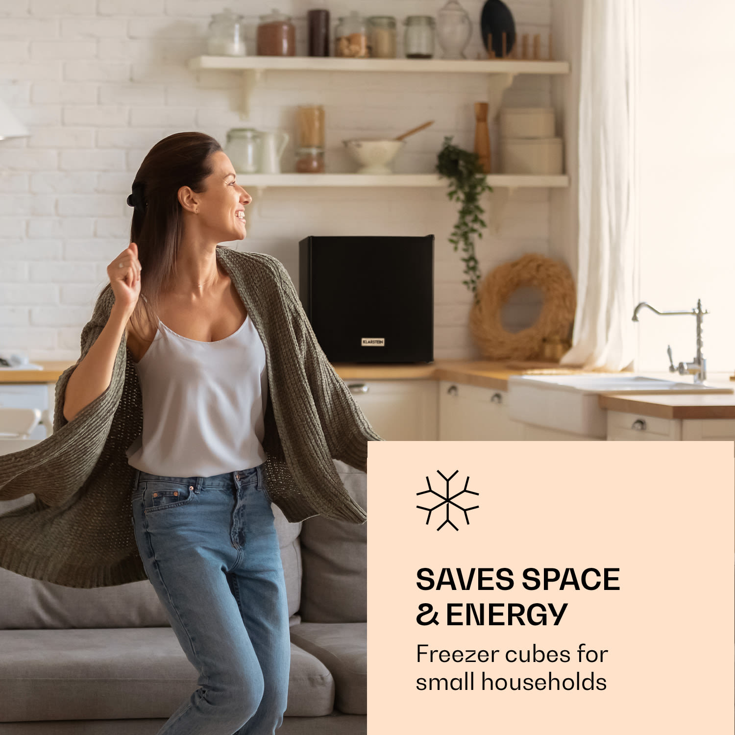 Klarstein Garfield, mraznička, mraziaci box, 35 l, 65 W, 4-hviezdičková, 2 úrovne – Obrázok 2