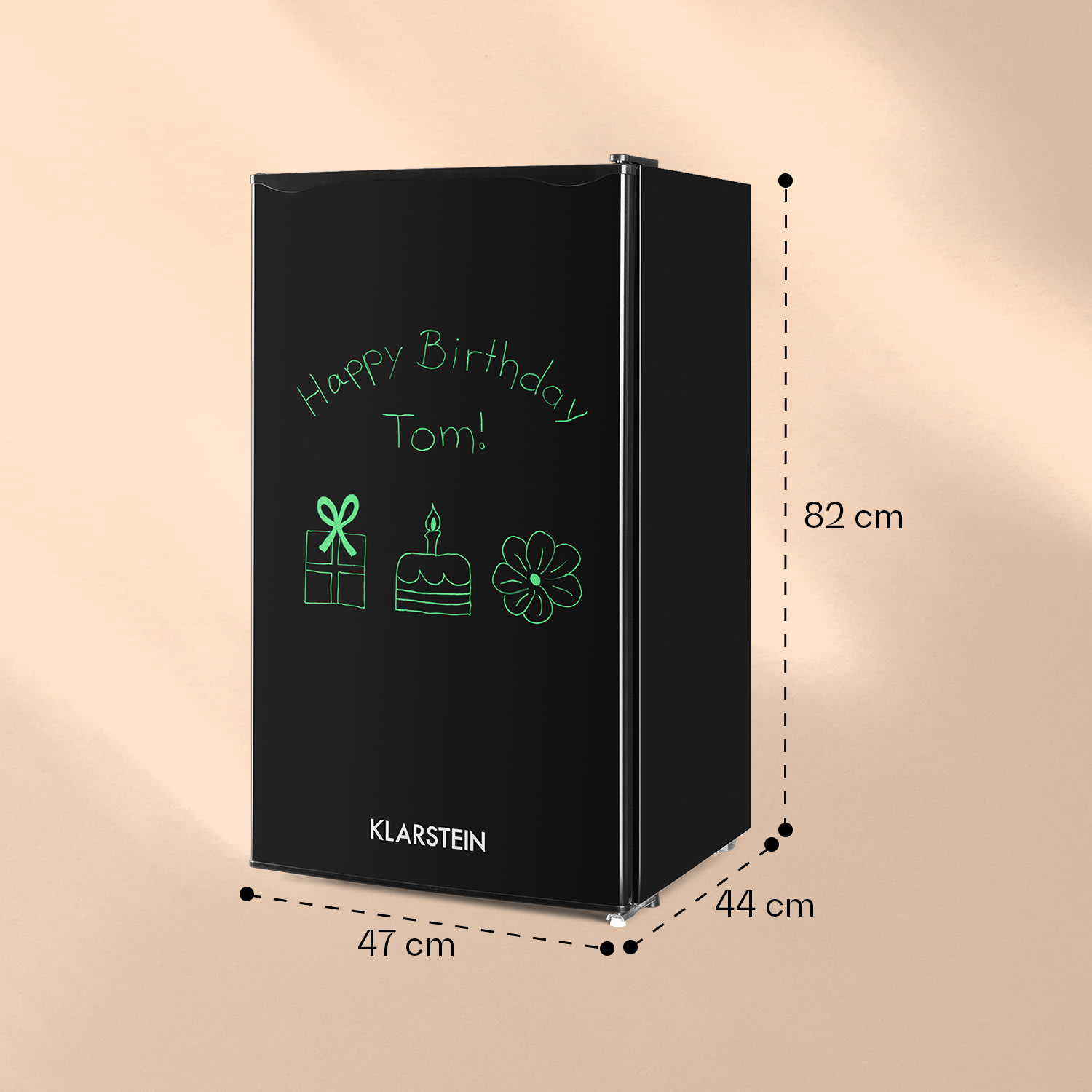 Klarstein Spitzbergen Uni, kombinovaná chladnička, 91 l, energet. trieda F, čierna – Obrázok 3