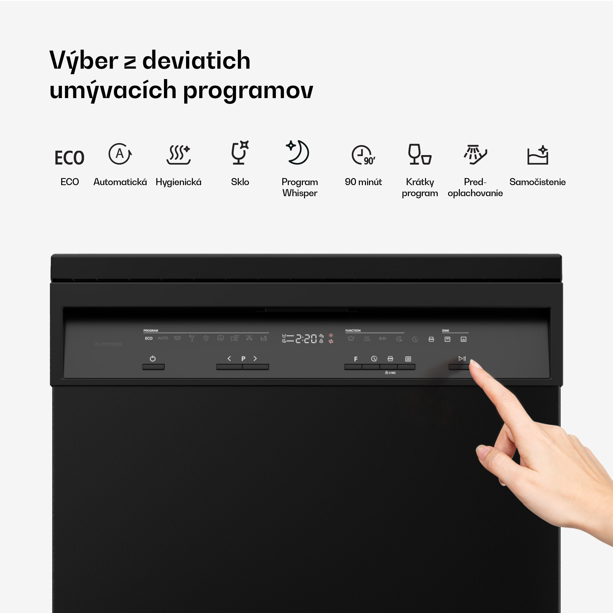 Klarstein Velaire voľne stojaca umývačka riadu | Minimalistická, elegantná, výkonná | EEC A | 60 cm – Obrázok 4