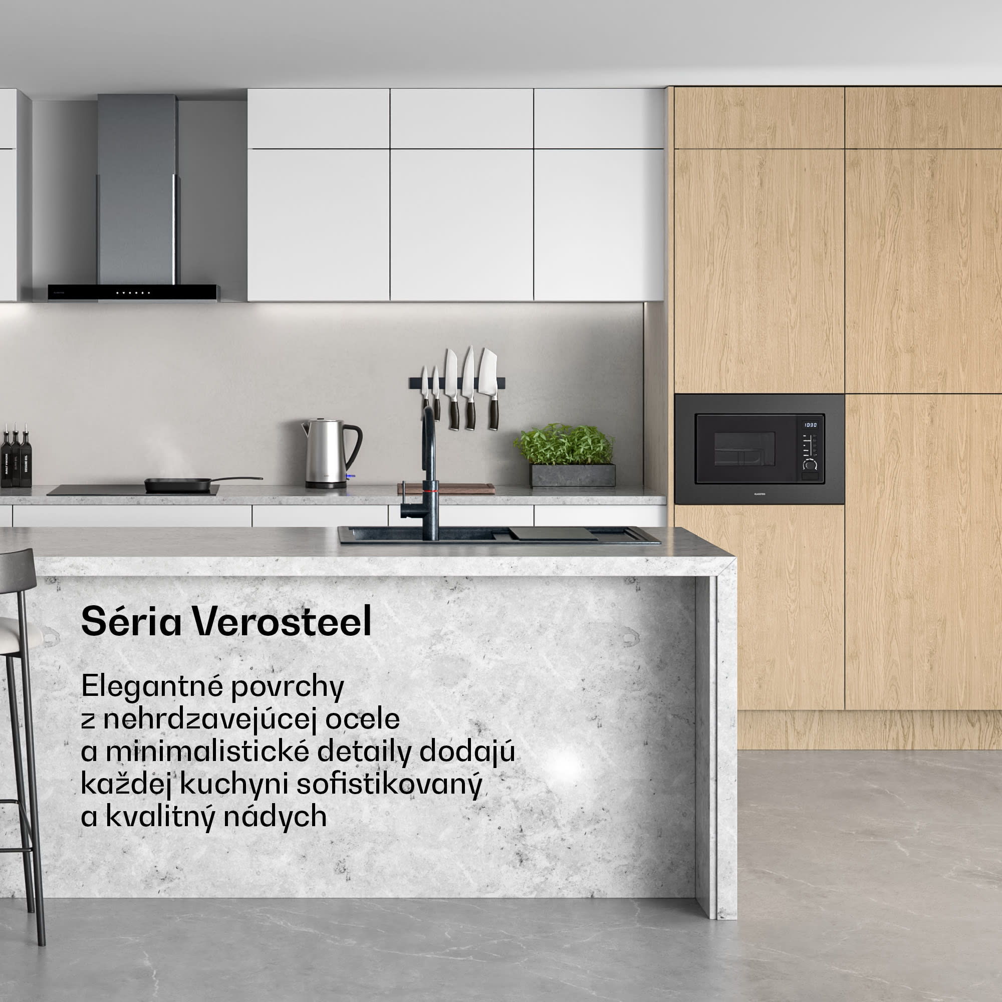 Klarstein Verosteel vstavaná mikrovlnná rúra s grilom | 800 W gril | 700 W mikrovlnná rúra | 60 cm – Obrázok 2