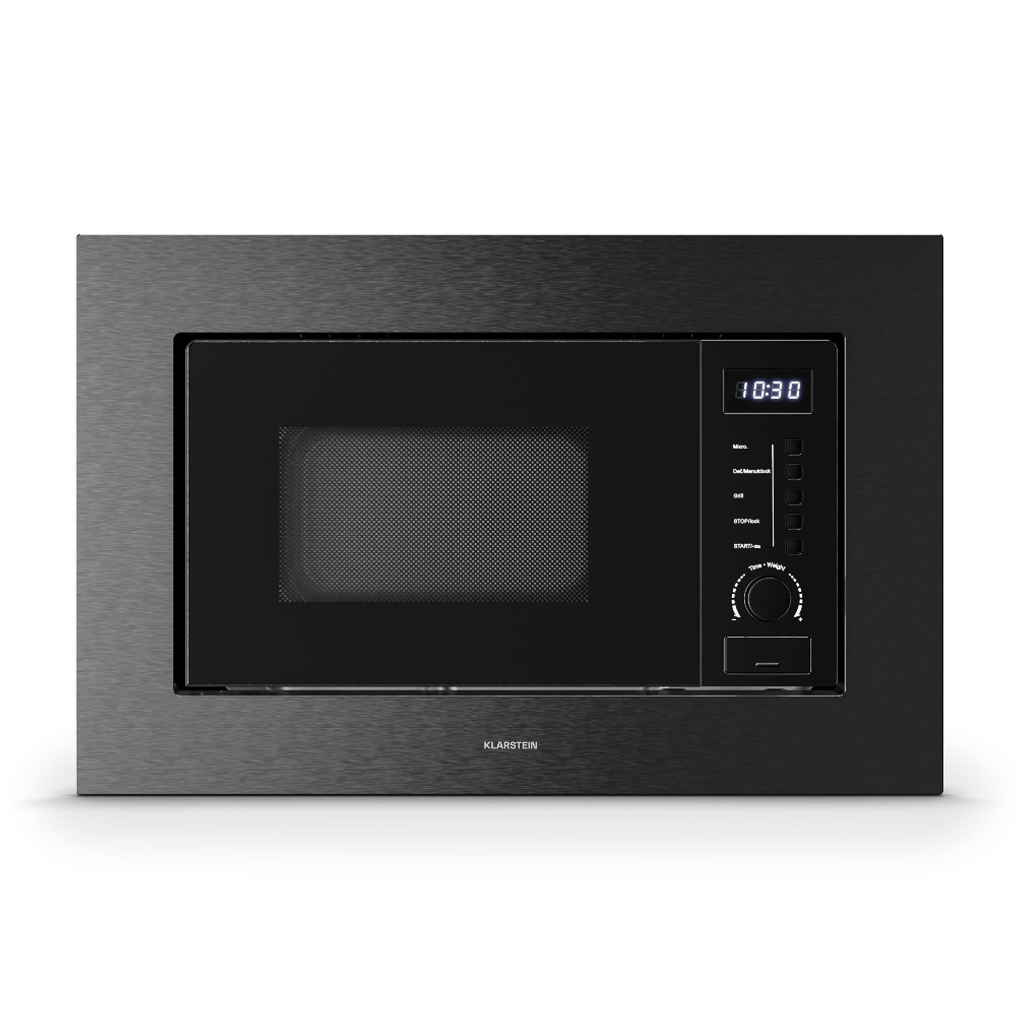 Klarstein Verosteel vstavaná mikrovlnná rúra s grilom | 800 W gril | 700 W mikrovlnná rúra | 60 cm