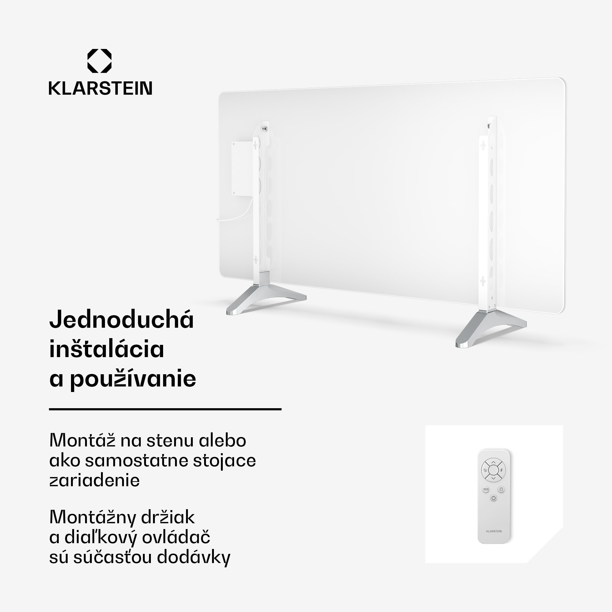 Klarstein Wonderglass infračervený panel | 720 W | 8 - 15 m² | Moderný sklenený dizajn | 120 cm x 68 cm – Obrázok 4