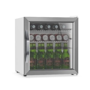 Klarstein Beersafe chladnička na nápoje so sklenenými dverami | 44 x 48 cm | Vnútorné LED osvetlenie | | Strieborno-biela