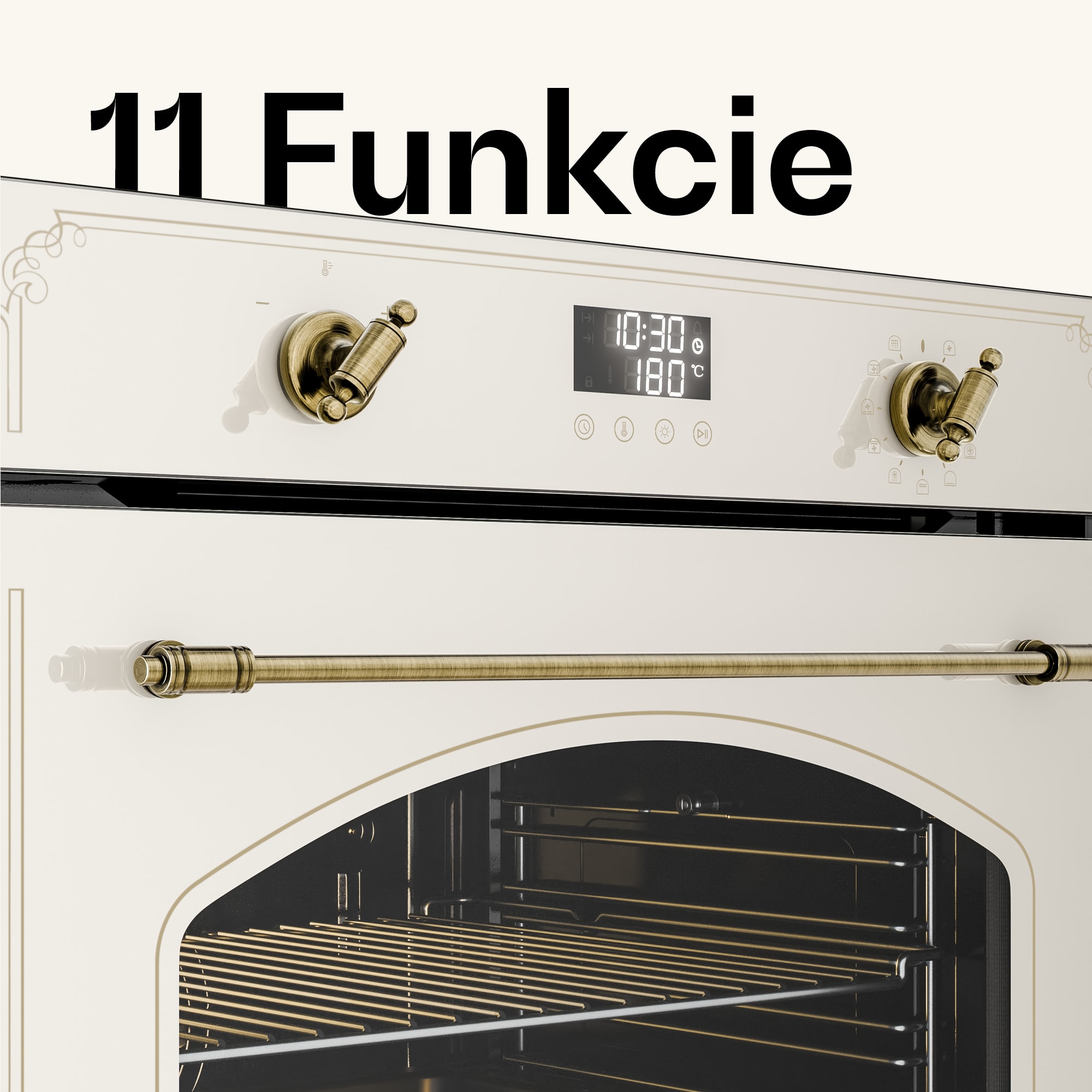 Klarstein Victoria pyro-rúra | elektrická rúra s funkciou pyrolýzy | 3150 W | 76 l | 60 cm – Obrázok 3