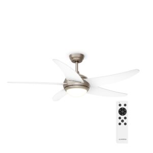 Klarstein Bolero stropný ventilátor s osvetlením | 132 cm | 35 W | Tichý chod | Drevo