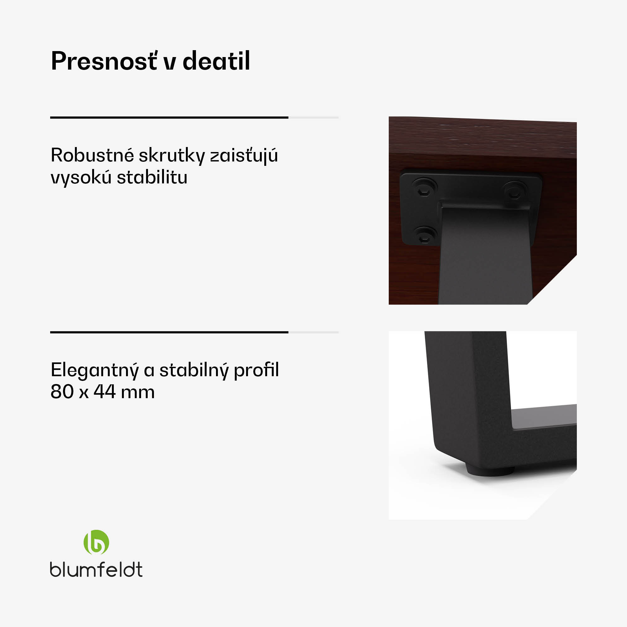 Blumfeldt Bearsdon jedálenský set, stolová doska a kovové nohy stola, industriálny štýl, stabilný, moderný – Obrázok 4
