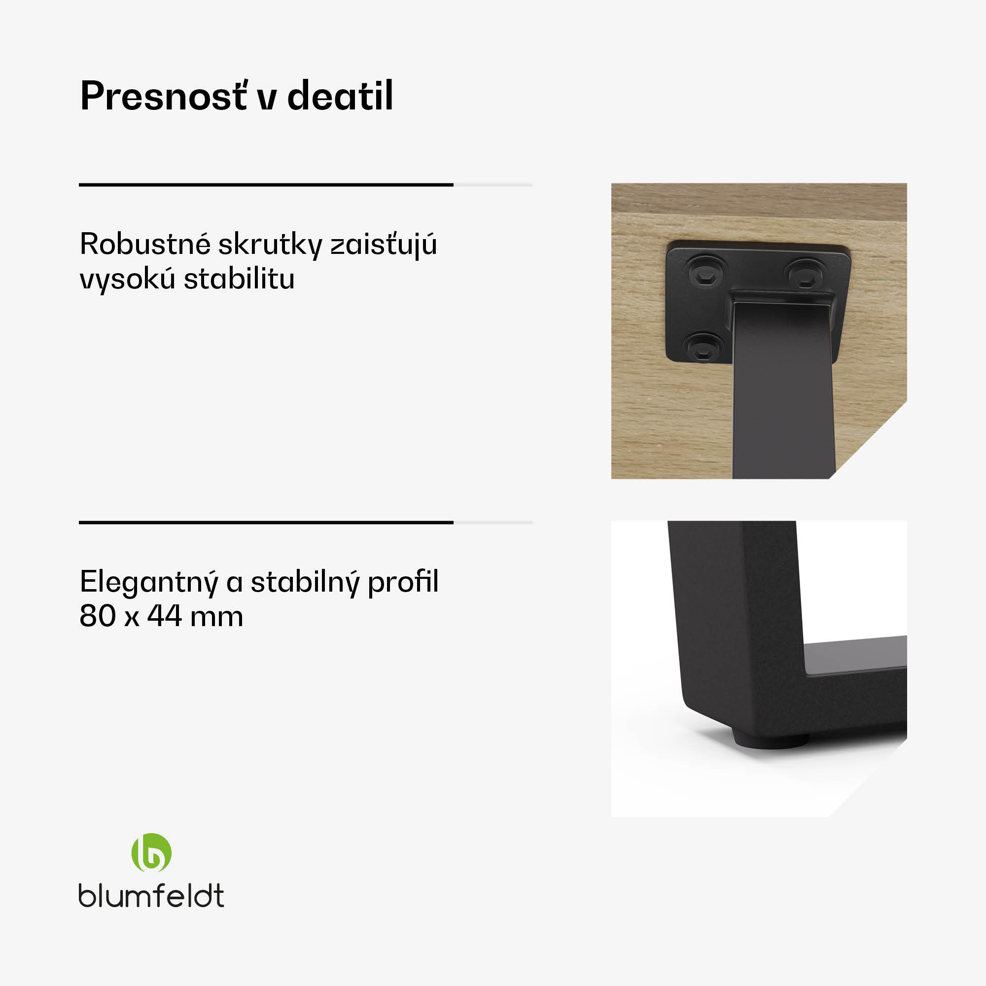 Blumfeldt Bearsdon jedálenský set, stolová doska a kovové nohy stola, industriálny štýl, stabilný, moderný – Obrázok 4