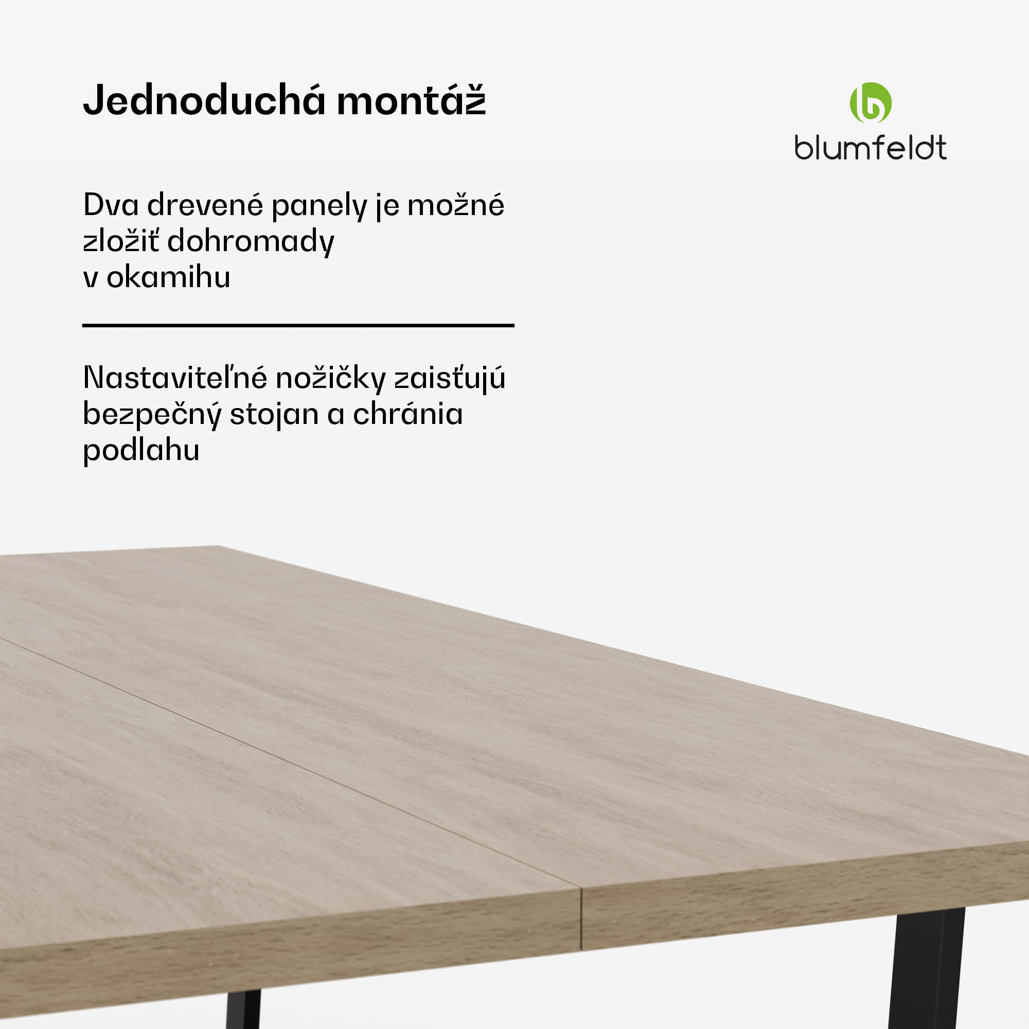 Blumfeldt Bearsdon jedálenský set, stolová doska a kovové nohy stola, industriálny štýl, stabilný, moderný – Obrázok 5