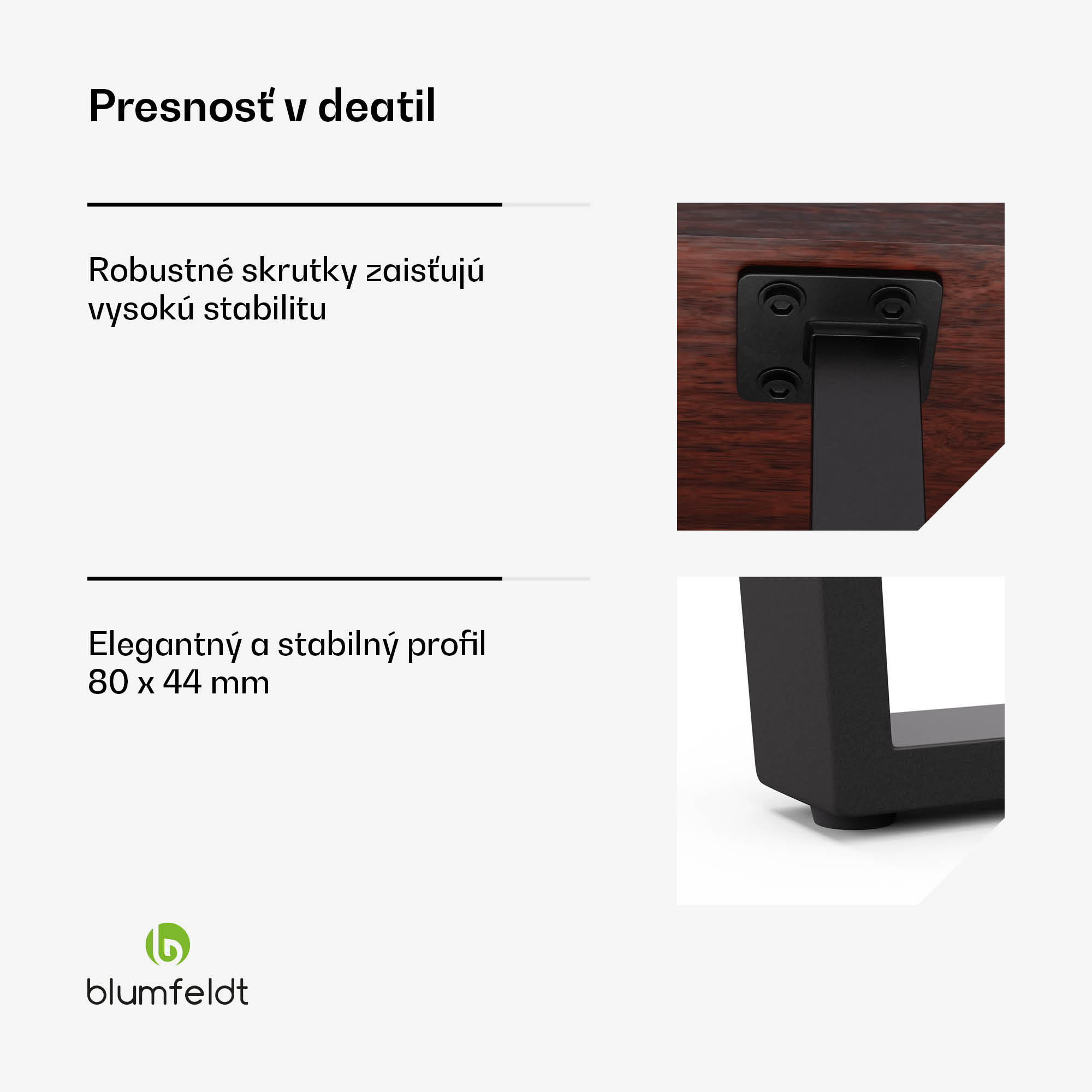 Blumfeldt Bearsdon jedálenský set, stolová doska a kovové nohy stola, industriálny štýl, stabilný, moderný – Obrázok 4