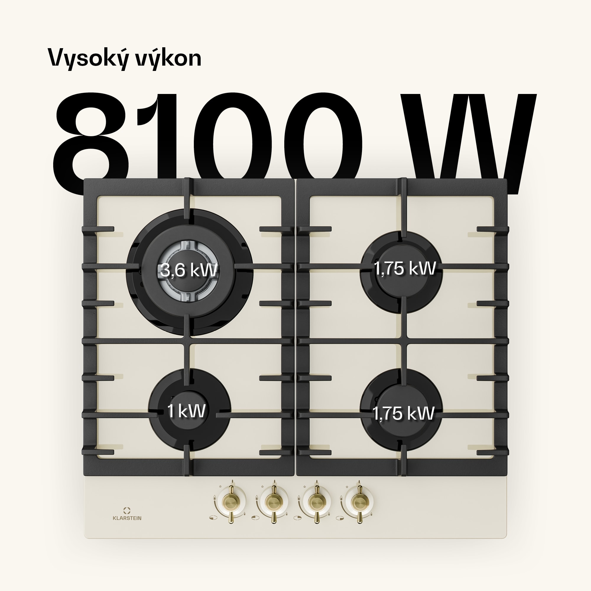 Klarstein Victoria 60 Duo Set plyn, Plynový varný panel, Dúchacia kapucňa – Obrázok 3