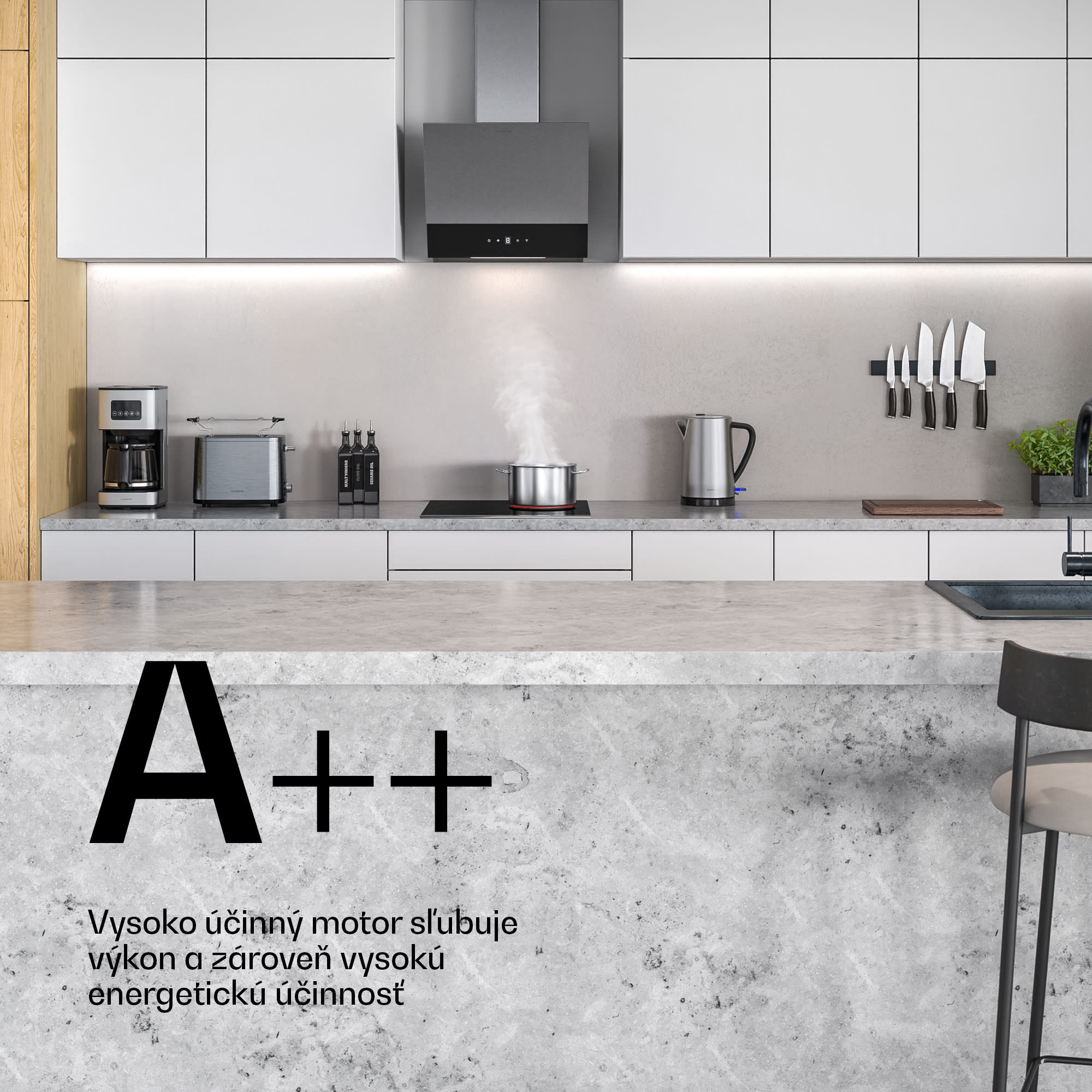 Klarstein Verosteel sklokeramická varná doska + Verosteel odsávač pár bez komína | 45 cm – Obrázok 4