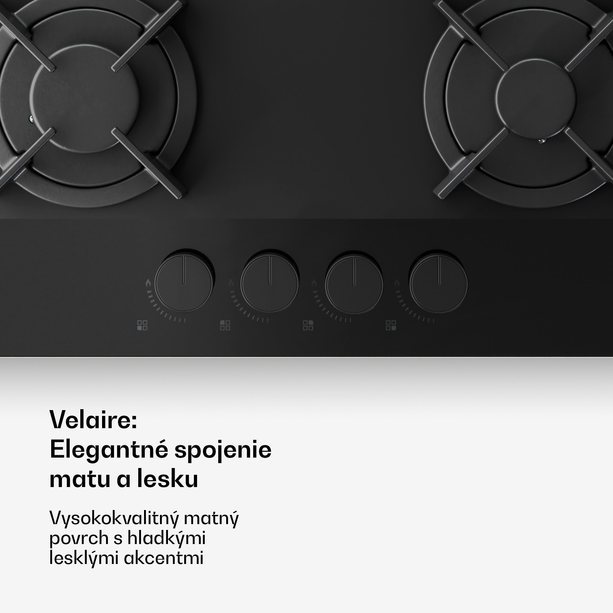 Klarstein Velaire plynová varná doska + Velaire komínový odsávač | Minimalistický & elegantný | 60 cm – Obrázok 4