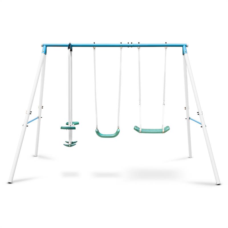 KLARFIT Olav, modrá, detská hojdačka s oceľovou konštrukciou, určená do záhrady – Obrázok 2