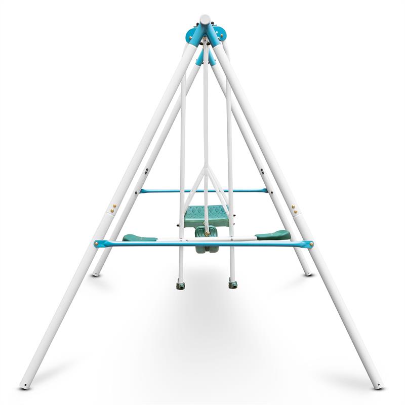 KLARFIT Olav, modrá, detská hojdačka s oceľovou konštrukciou, určená do záhrady – Obrázok 4