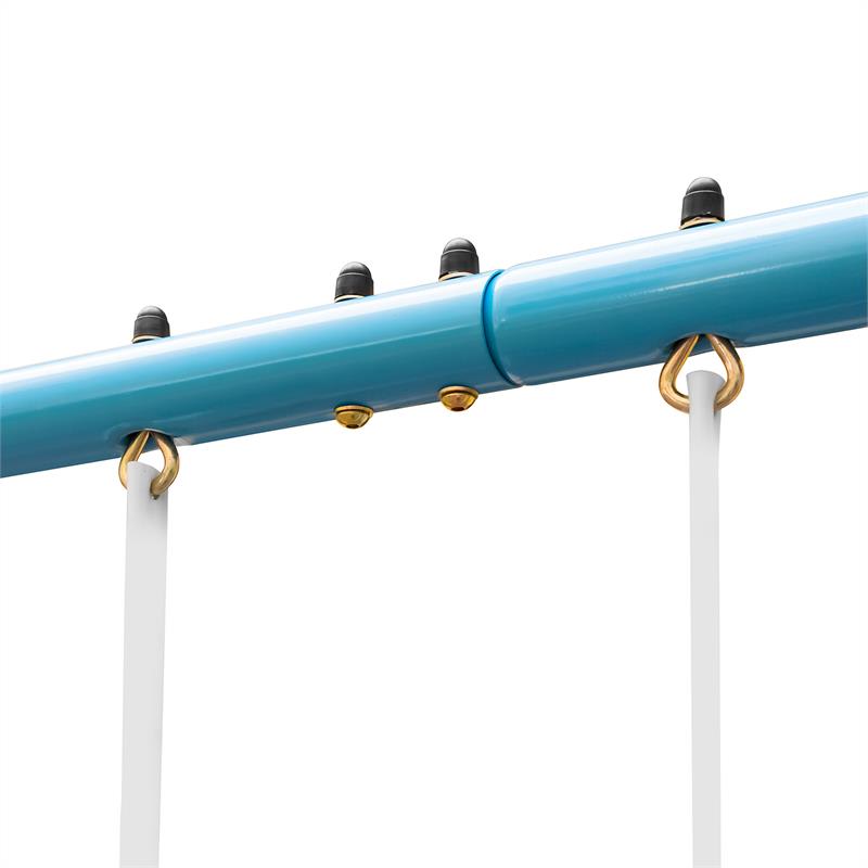 KLARFIT Olav, modrá, detská hojdačka s oceľovou konštrukciou, určená do záhrady – Obrázok 5