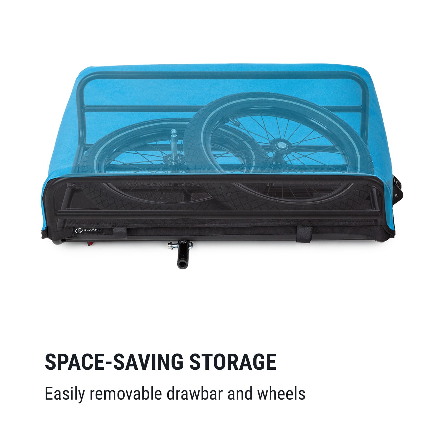 KLARFIT Companion, nákladný príves, 40kg/50litrov, príves na bicykle, ručný vozík, čierny – Obrázok 5