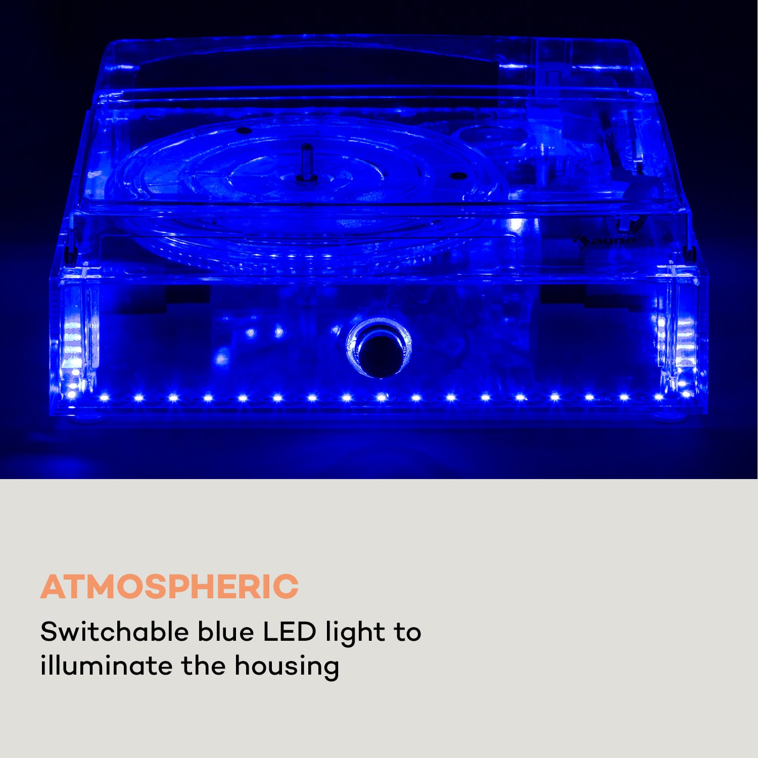 Auna ClearTech, gramofón, 33/45/78 otáčok za minútu, Bluetooth, stereo reproduktory – Obrázok 5