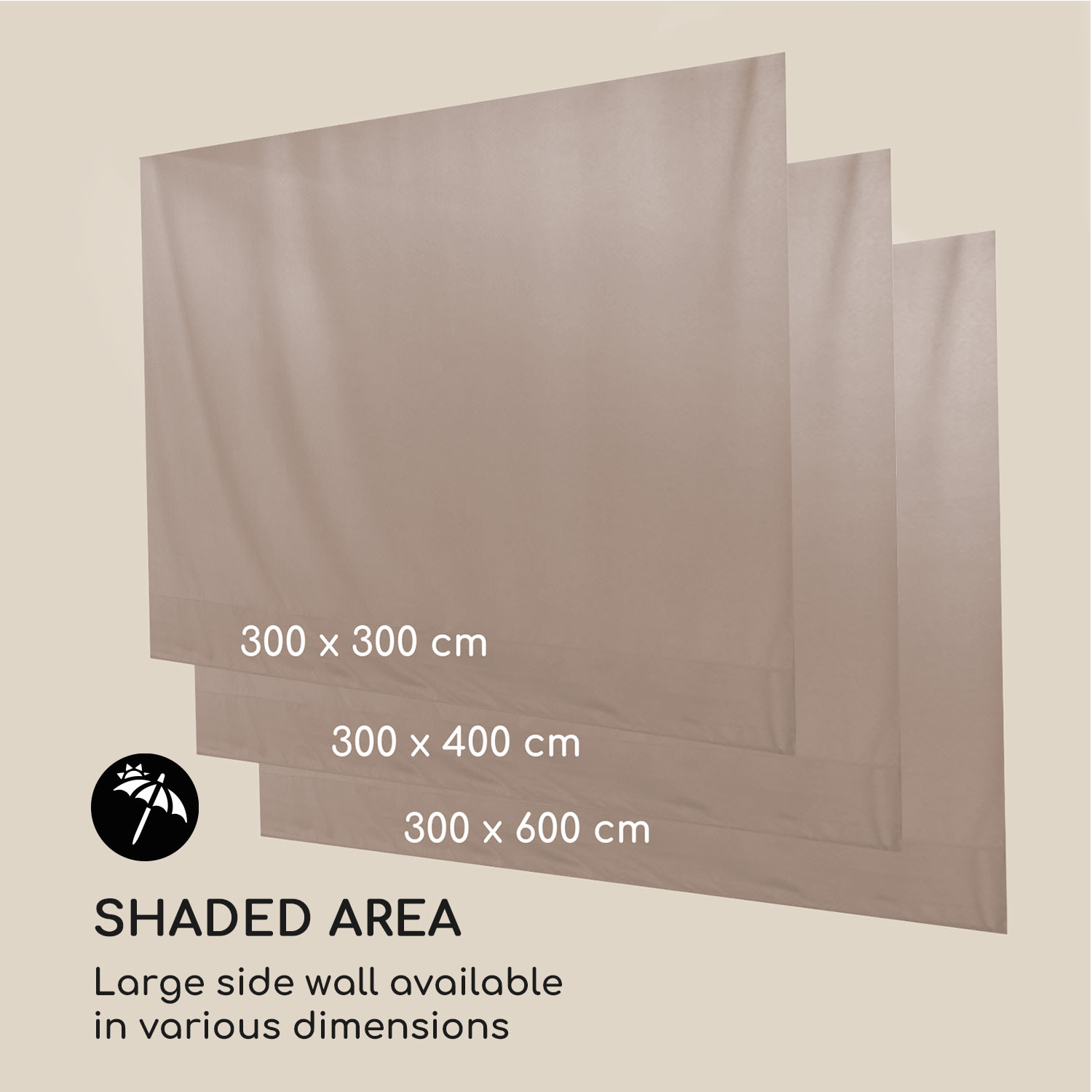 Blumfeldt Pantheon Cortina Pergola, súprava náhradných bočných stien: 4 steny, 200 g/m², polyesterová tkanina, 3 x 6 m – Obrázok 5