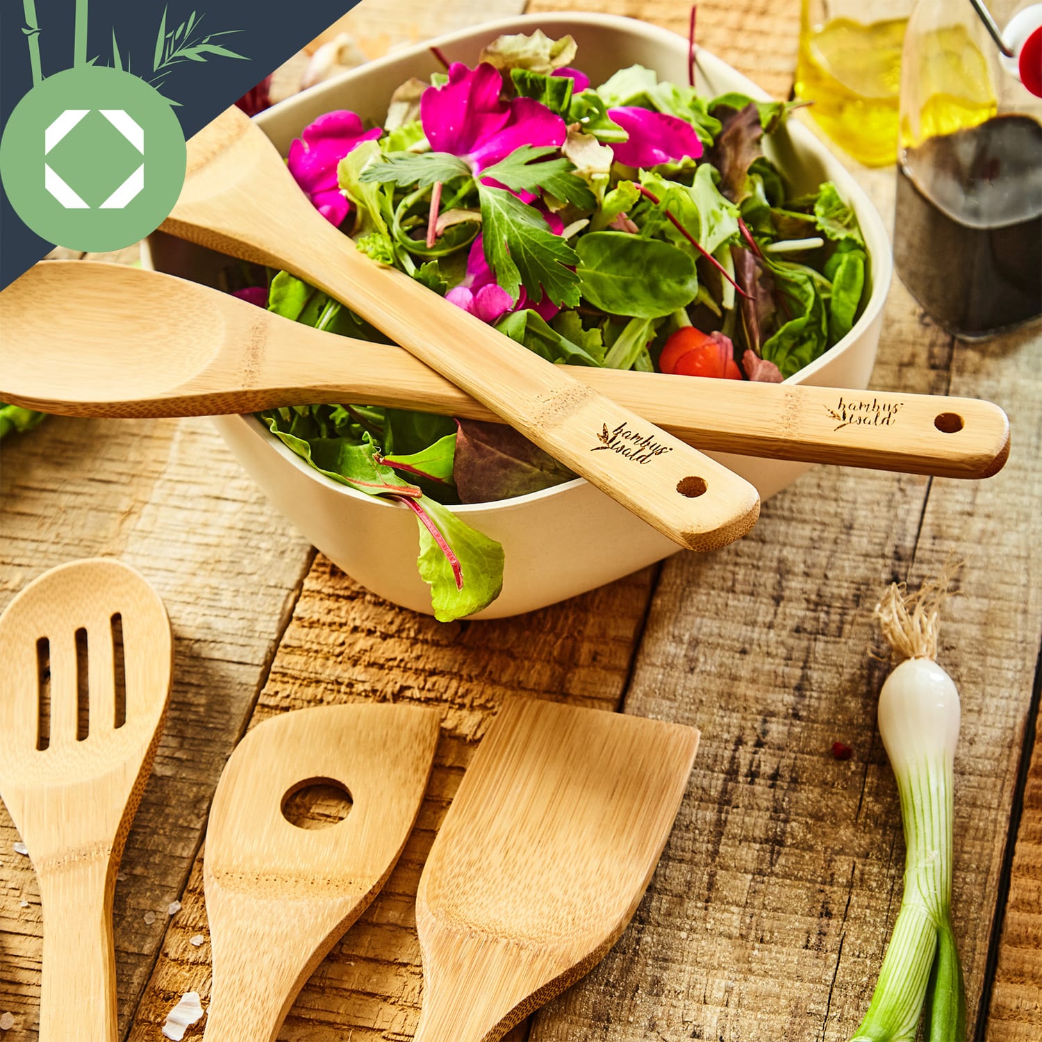 Klarstein Súprava variech s boxom, 6-dielna súprava, trvácna, ľahká, bambus – Obrázok 4