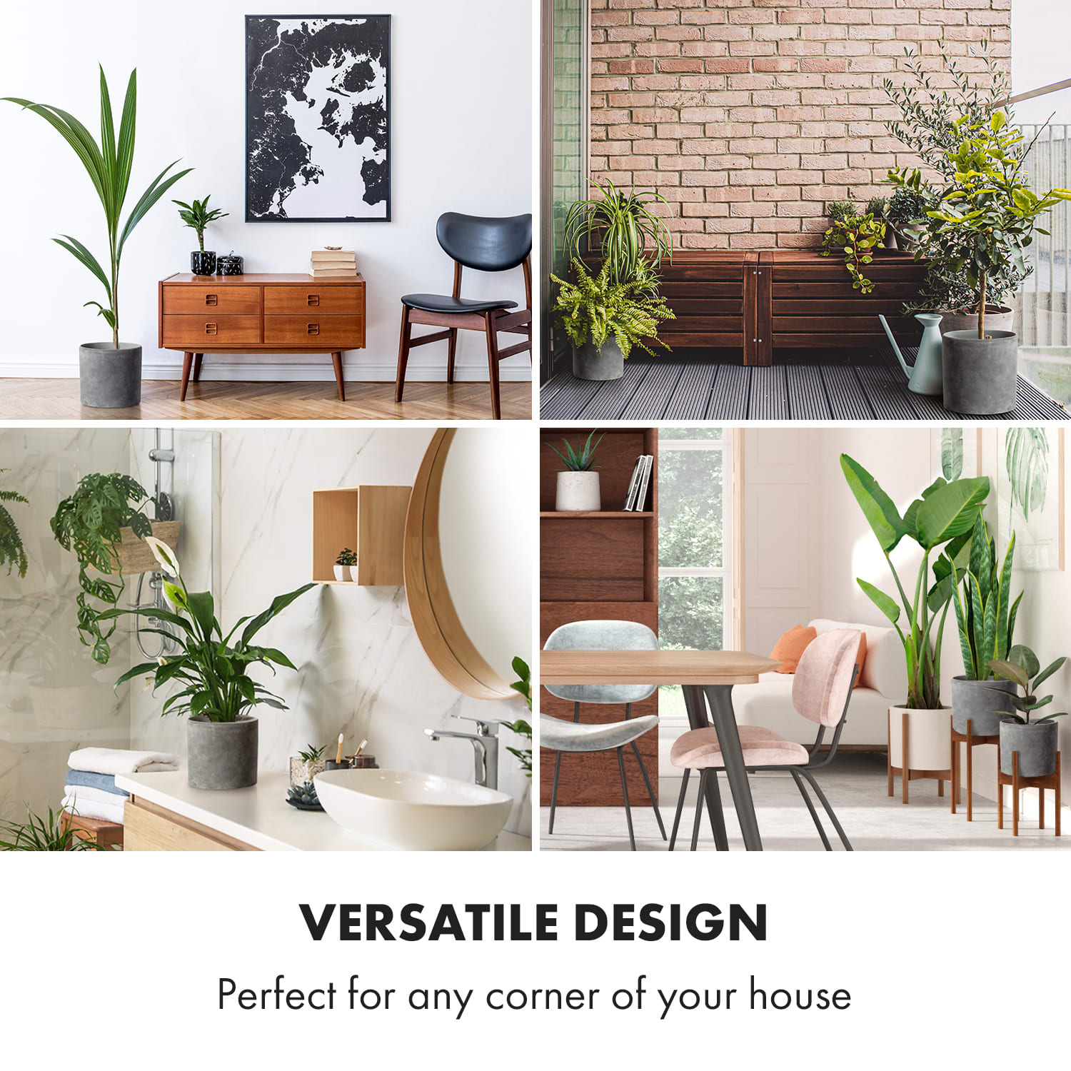 Fox & Fern Venlo, kvetináč, Polystone, interiér a exteriér, 3 veľkosti – Obrázok 2