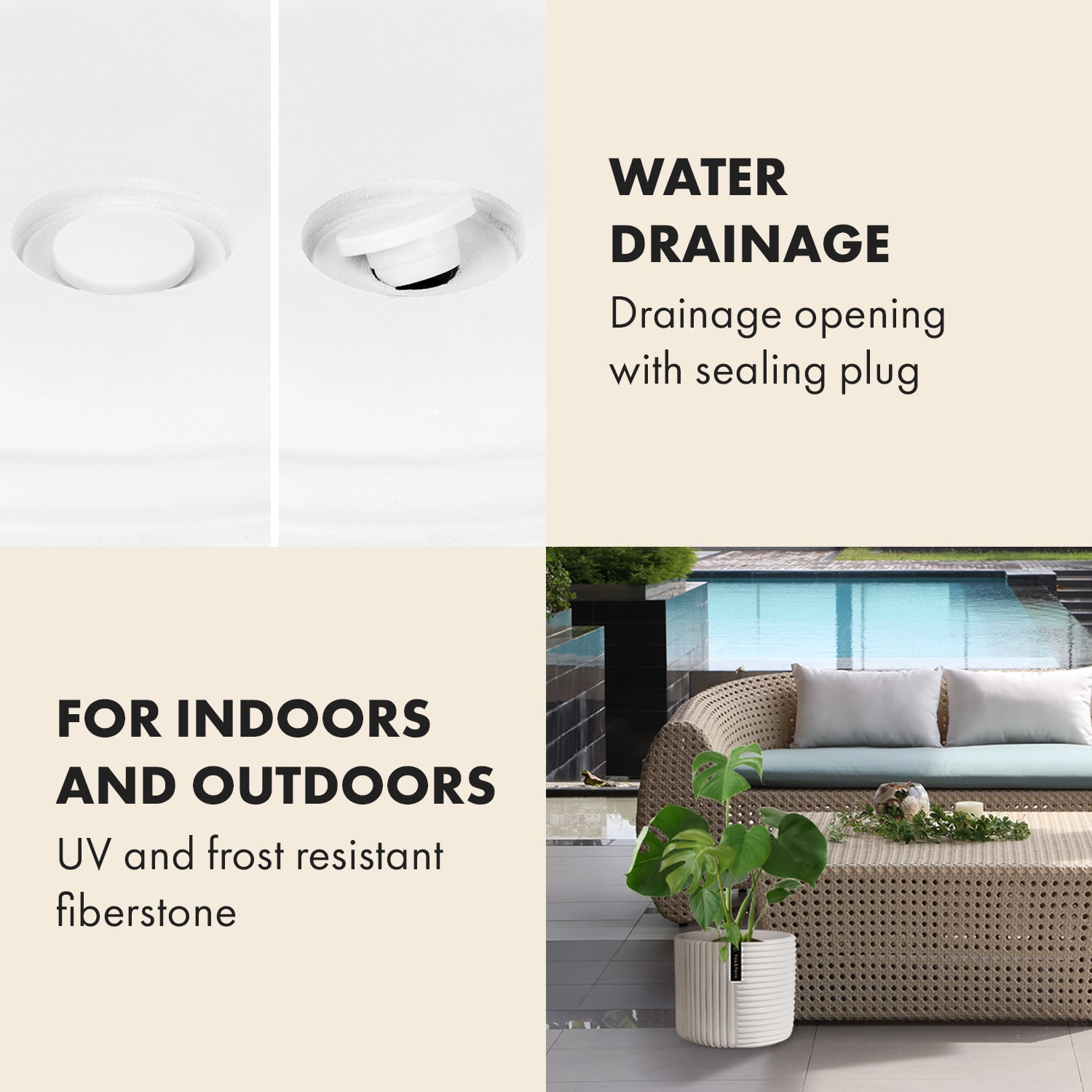 Fox & Fern Hasselt, kvetináč z polystonu, ručne robený – Obrázok 4