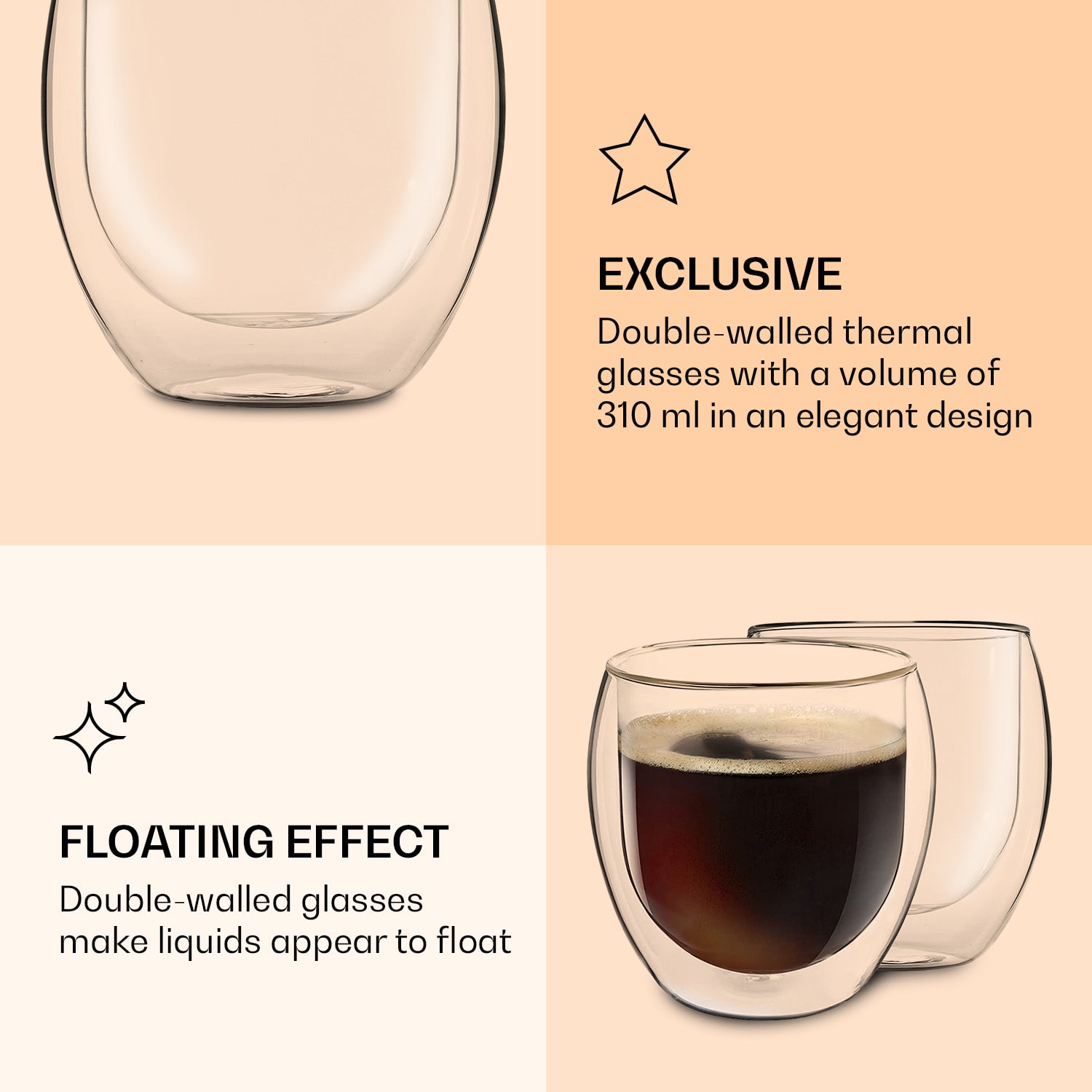 Feelino DUOS Jumbo, dvojstenný pohár, 310 ml – Obrázok 5